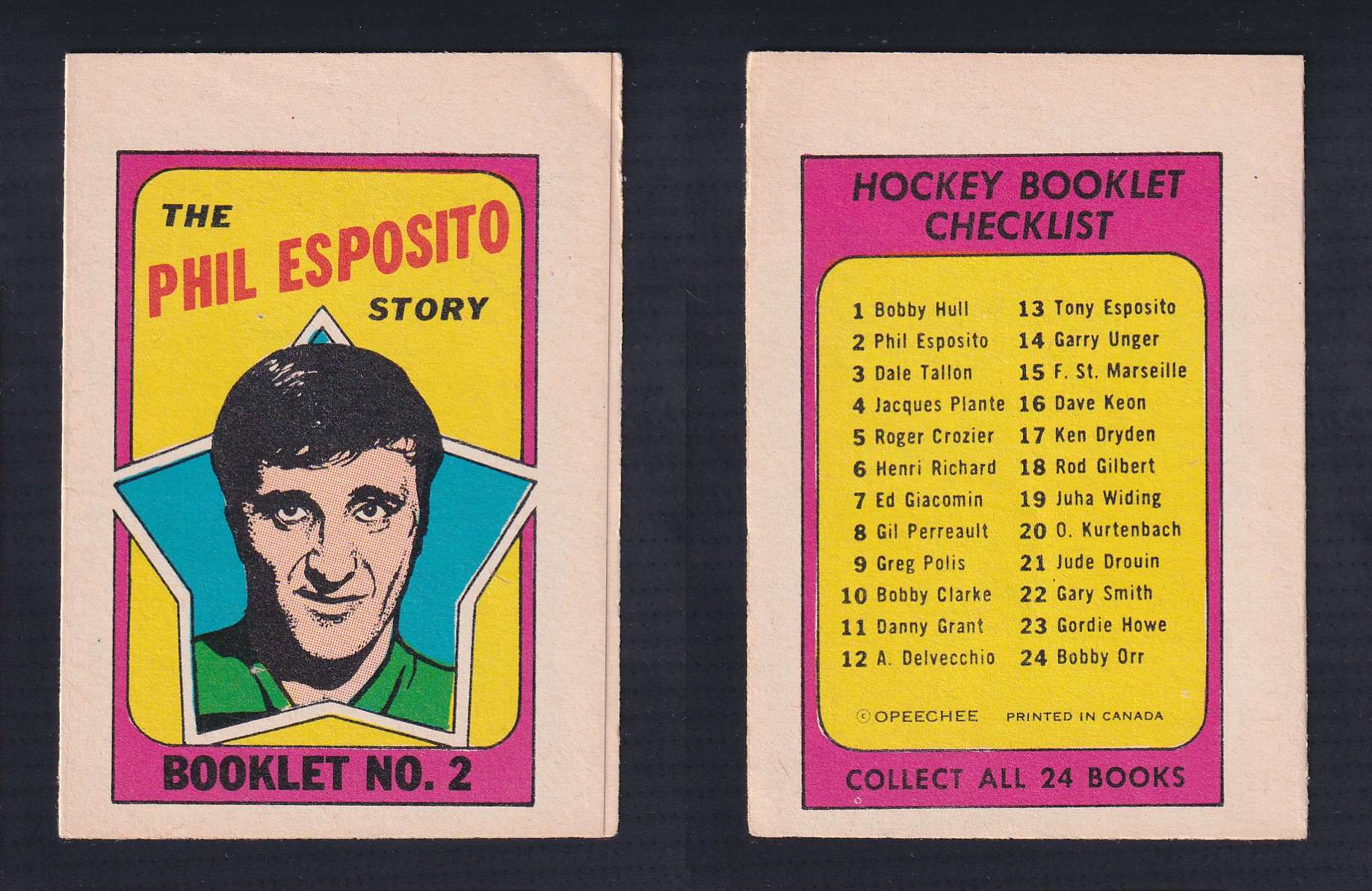 1971-72 O-PEE-CHEE STORY BOOKLET ENGLISH #2 P.ESPOSITO photo