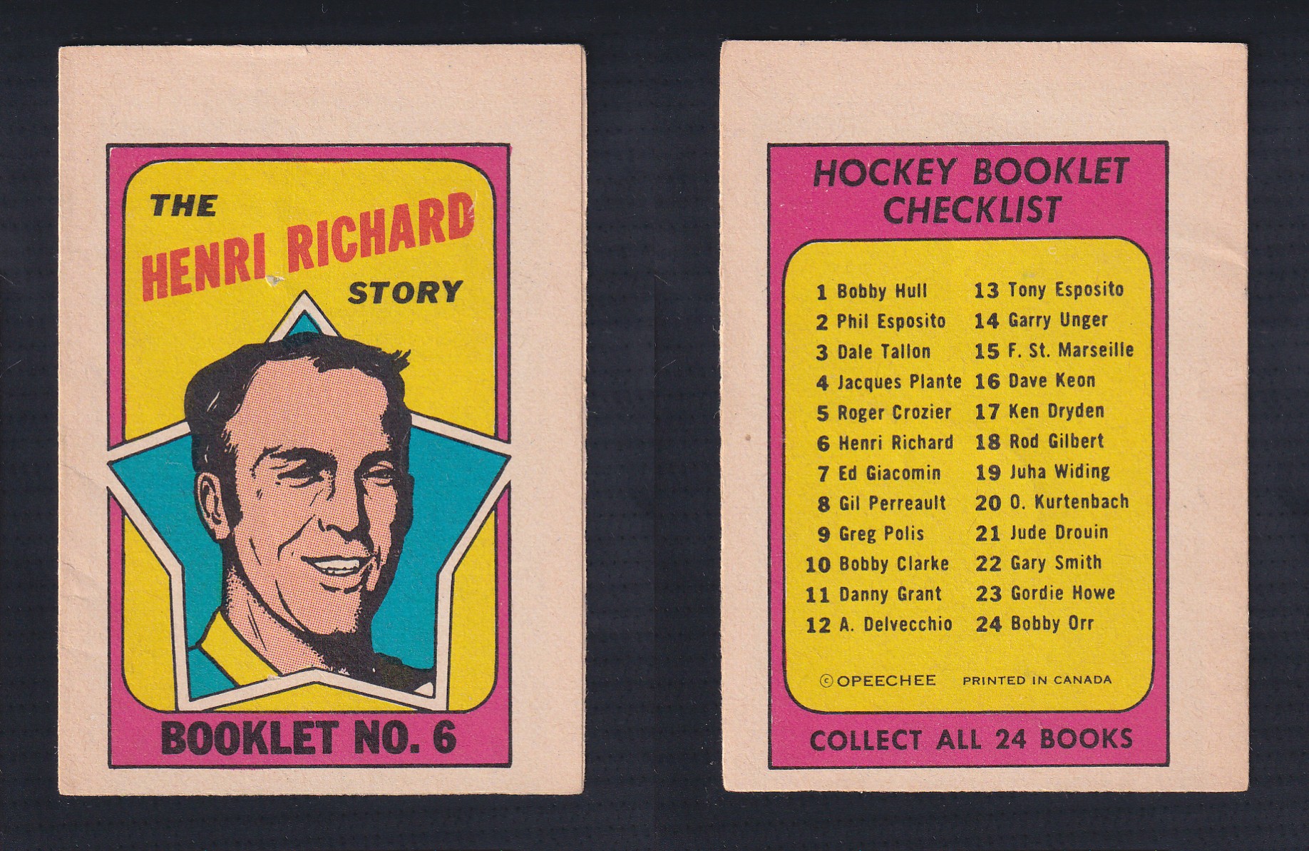 1971-72 O-PEE-CHEE STORY BOOKLET ENGLISH #6 H.RICHARD photo