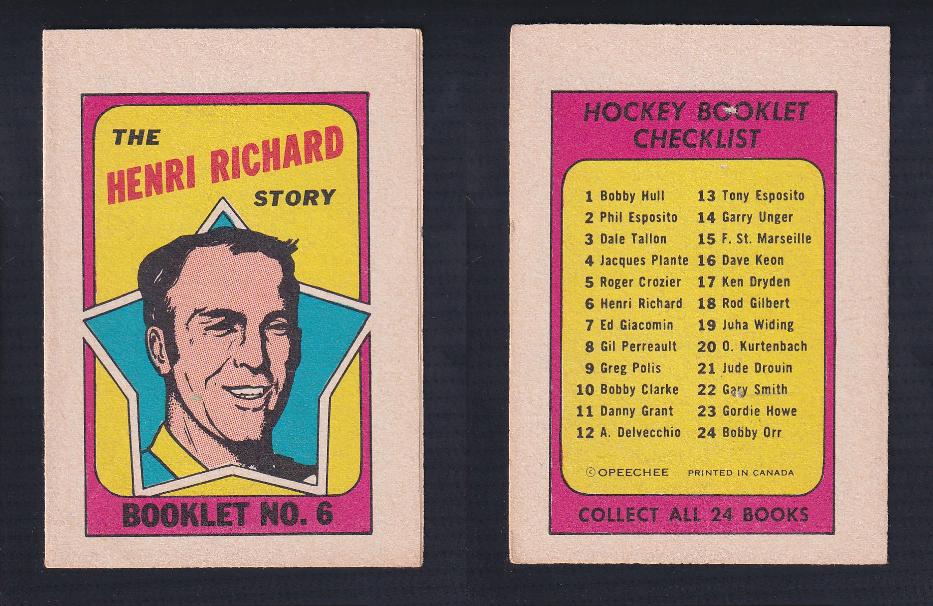 1971-72 O-PEE-CHEE STORY BOOKLET ENGLISH #6 H.RICHARD photo