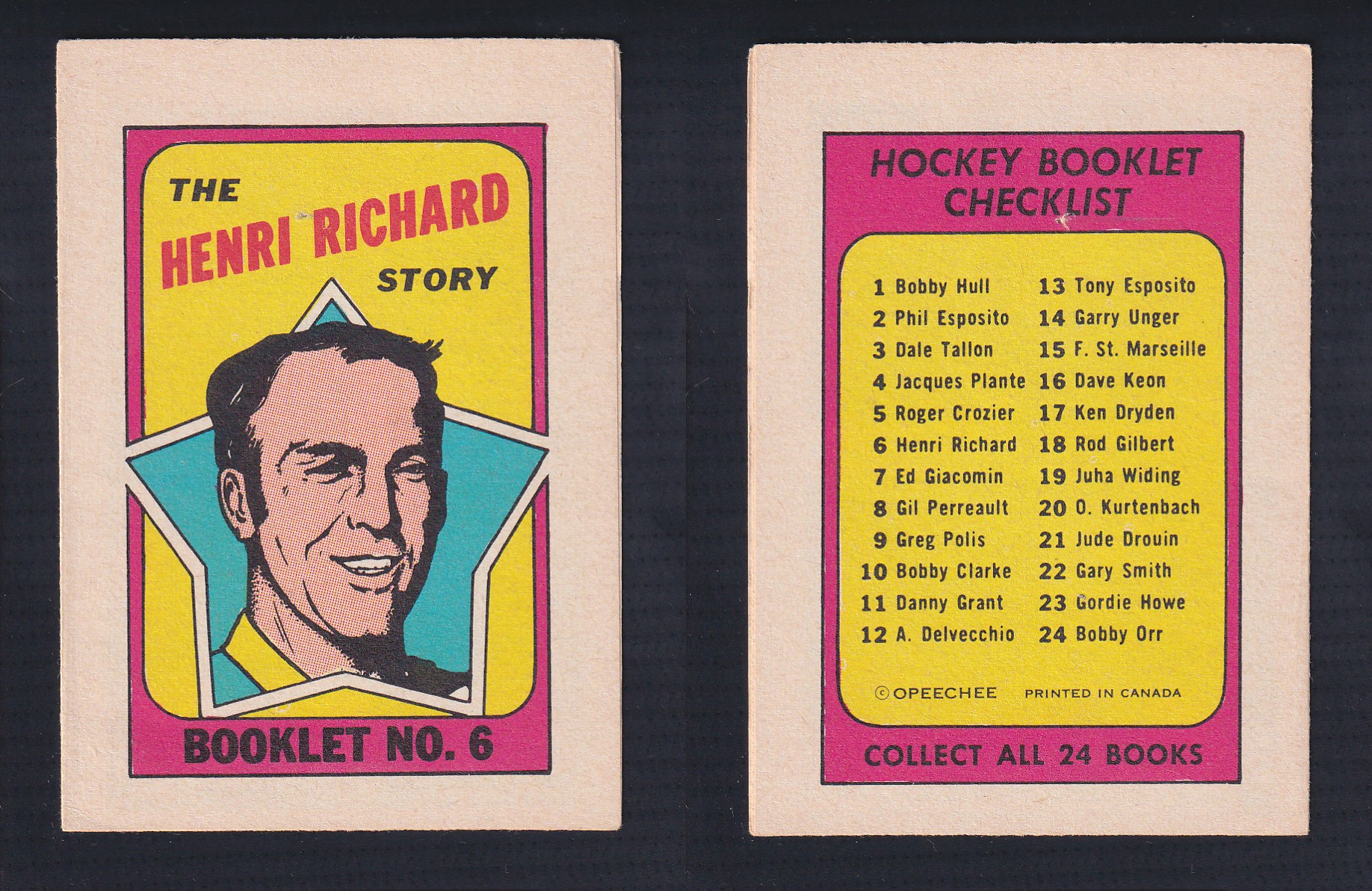 1971-72 O-PEE-CHEE STORY BOOKLET ENGLISH #6 H.RICHARD photo