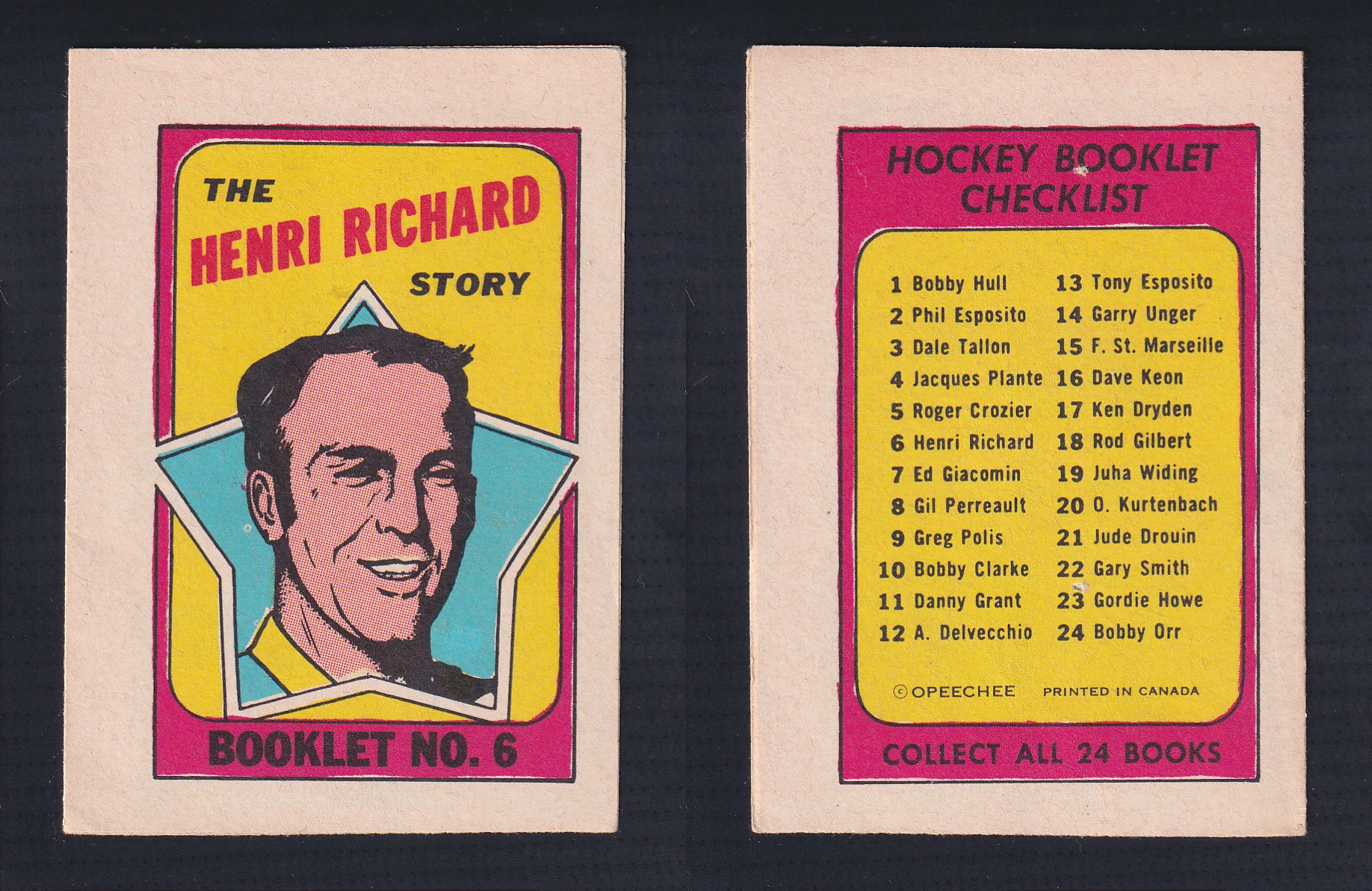 1971-72 O-PEE-CHEE STORY BOOKLET ENGLISH #6 H.RICHARD photo