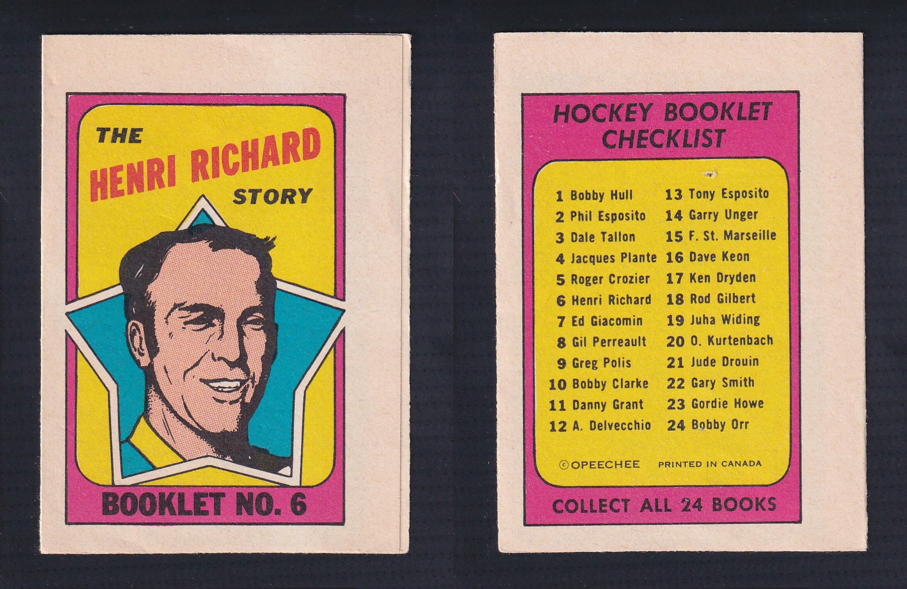 1971-72 O-PEE-CHEE STORY BOOKLET ENGLISH #6 H.RICHARD photo