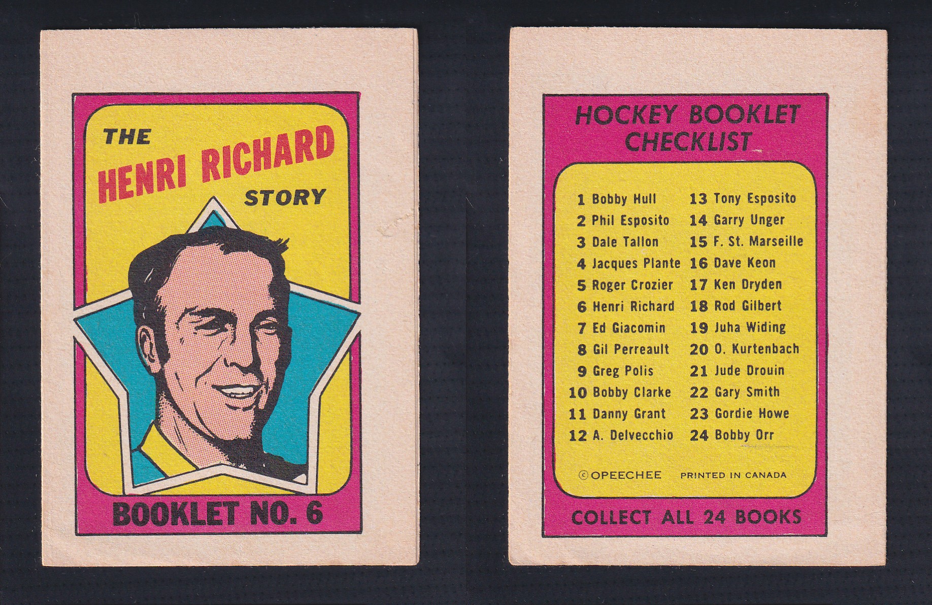 1971-72 O-PEE-CHEE STORY BOOKLET ENGLISH #6 H.RICHARD photo