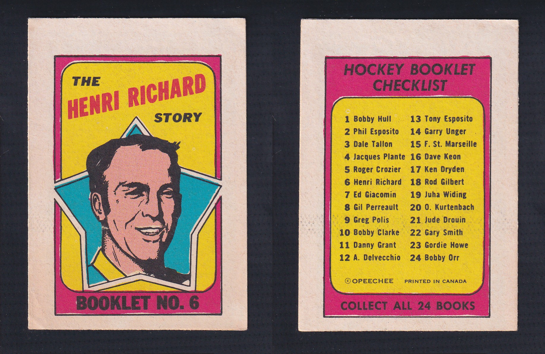 1971-72 O-PEE-CHEE STORY BOOKLET ENGLISH #6 H.RICHARD photo