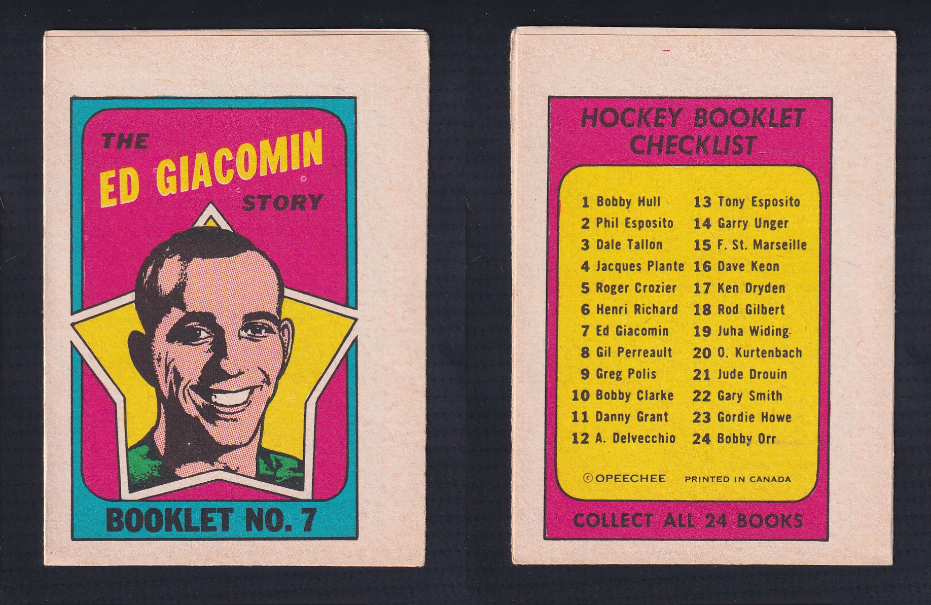 1971-72 O-PEE-CHEE STORY BOOKLET ENGLISH #7 E.GIACOMIN photo