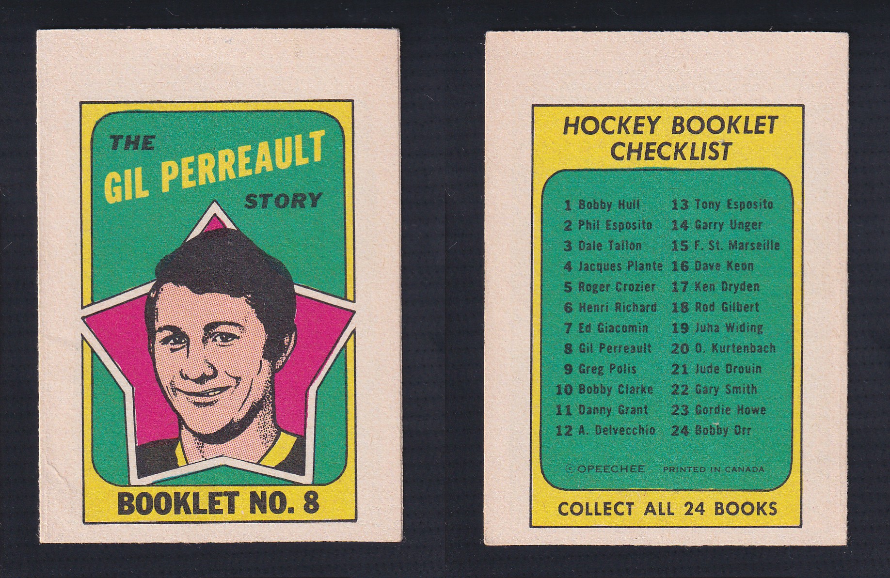 1971-72 O-PEE-CHEE STORY BOOKLET ENGLISH #8 G.PERREAULT photo