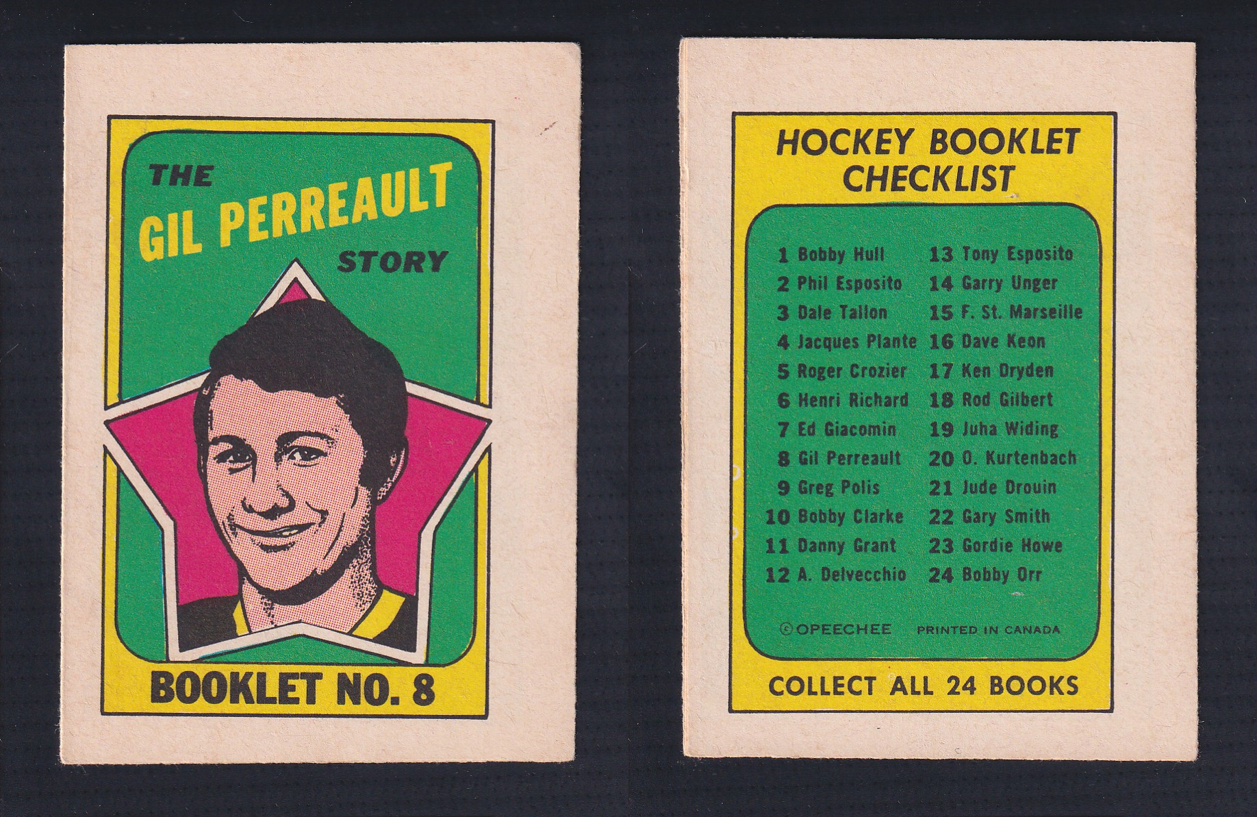 1971-72 O-PEE-CHEE STORY BOOKLET ENGLISH #8 G.PERREAULT photo