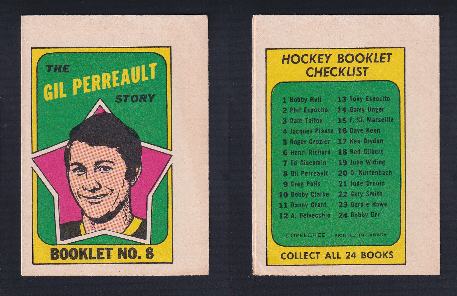 1971-72 O-PEE-CHEE STORY BOOKLET ENGLISH #8 G.PERREAULT photo