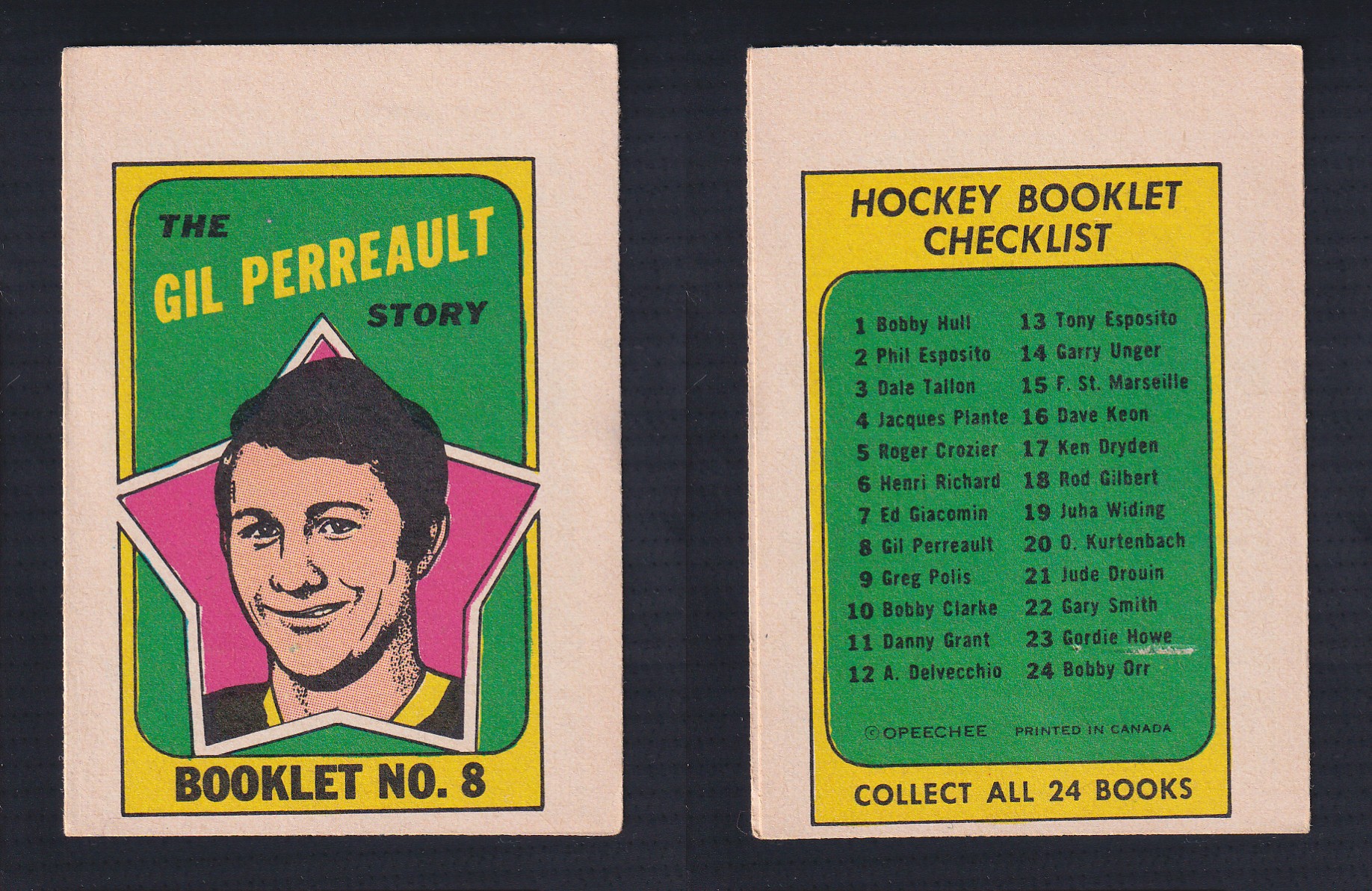 1971-72 O-PEE-CHEE STORY BOOKLET ENGLISH #8 G.PERREAULT photo