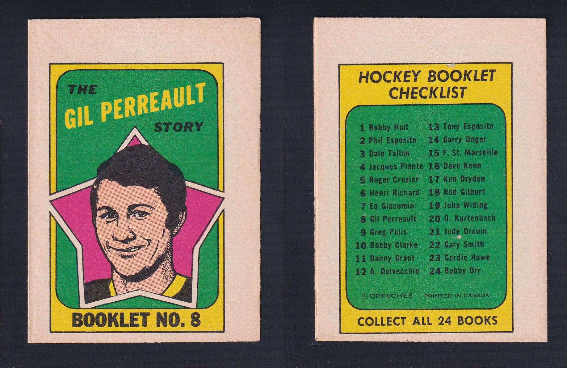 1971-72 O-PEE-CHEE STORY BOOKLET ENGLISH #8 G.PERREAULT photo