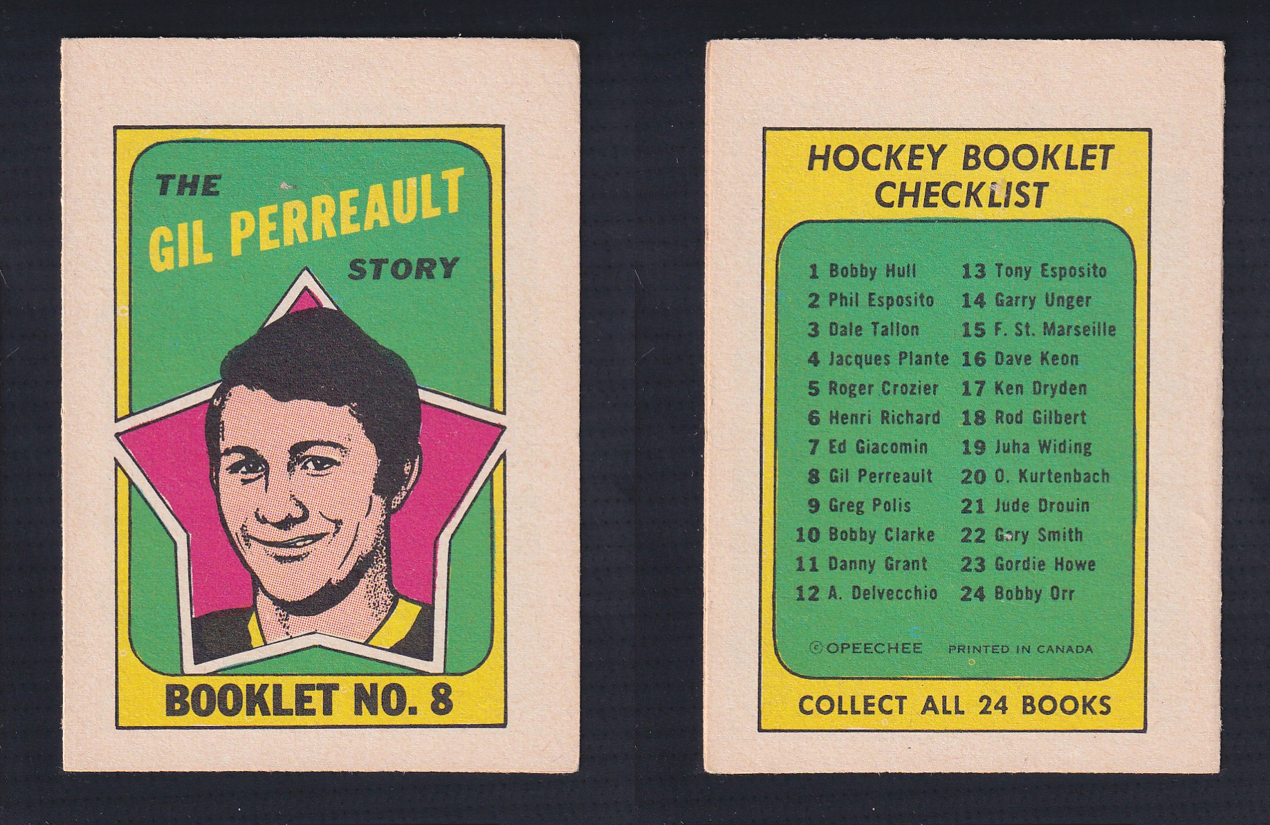 1971-72 O-PEE-CHEE STORY BOOKLET ENGLISH #8 G.PERREAULT photo