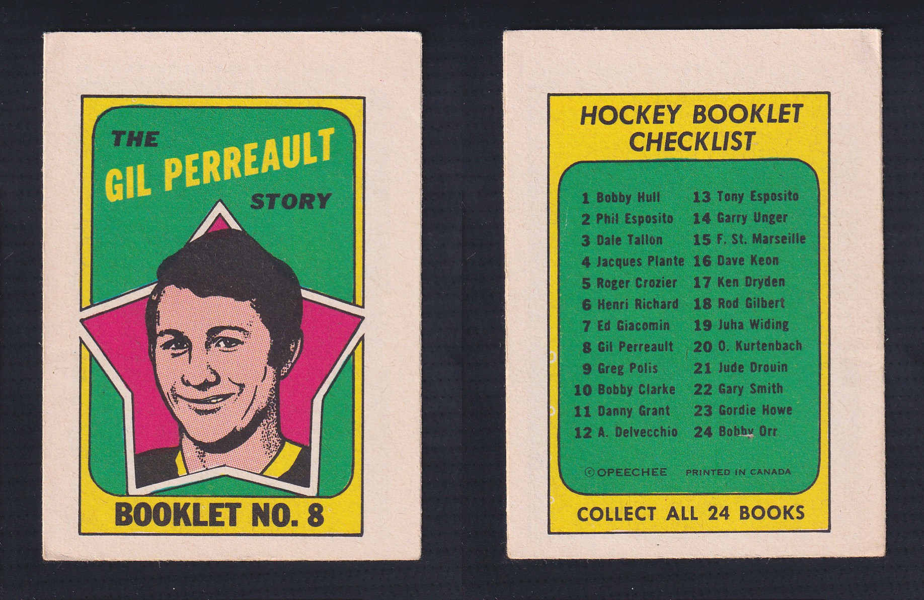 1971-72 O-PEE-CHEE STORY BOOKLET ENGLISH #8 G.PERREAULT photo