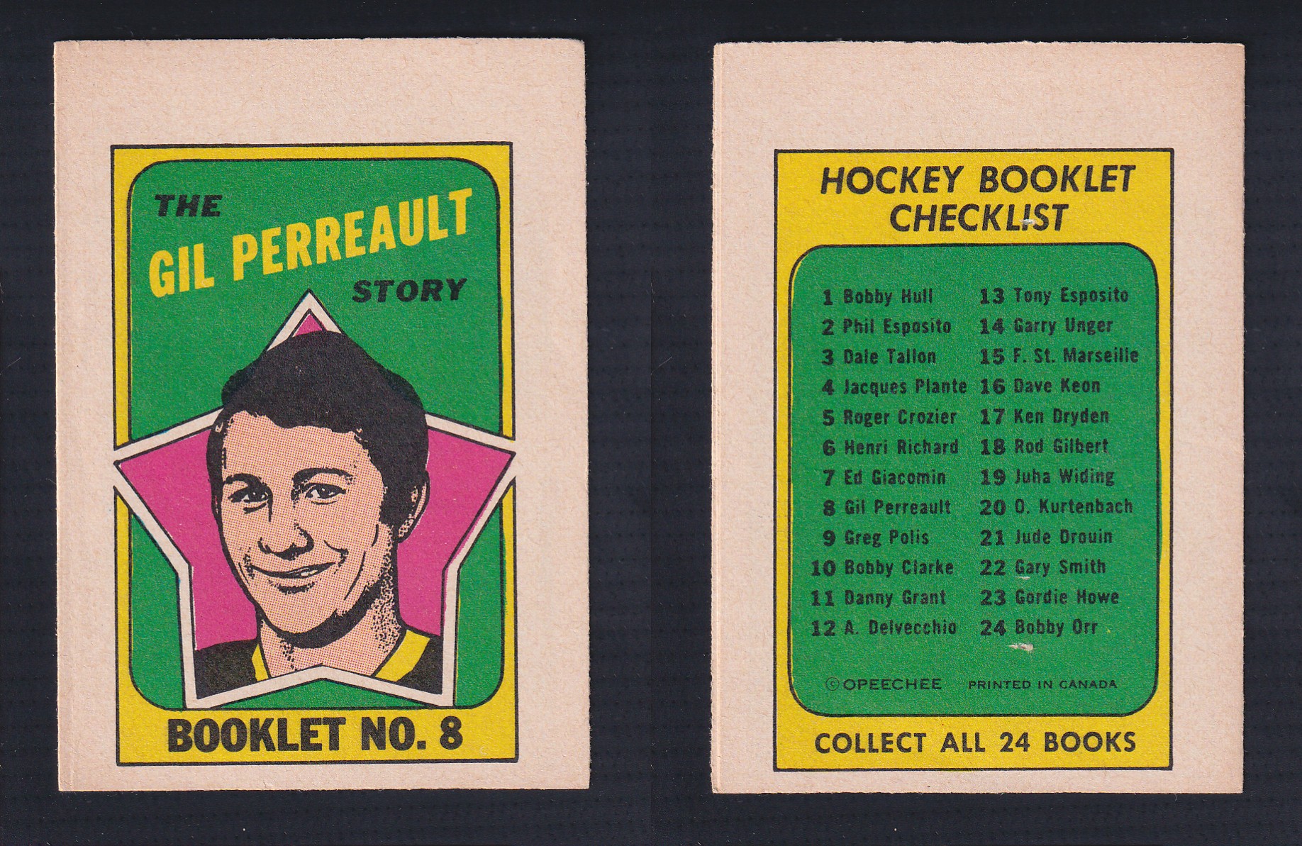 1971-72 O-PEE-CHEE STORY BOOKLET ENGLISH #8 G.PERREAULT photo