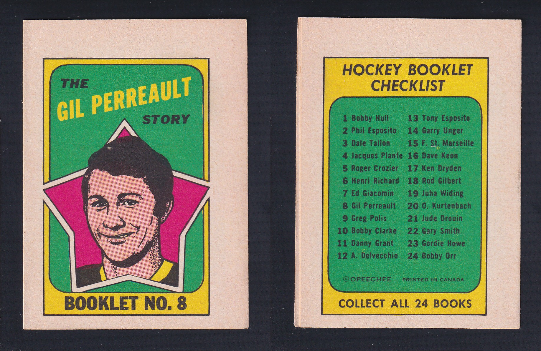 1971-72 O-PEE-CHEE STORY BOOKLET ENGLISH #8 G.PERREAULT photo