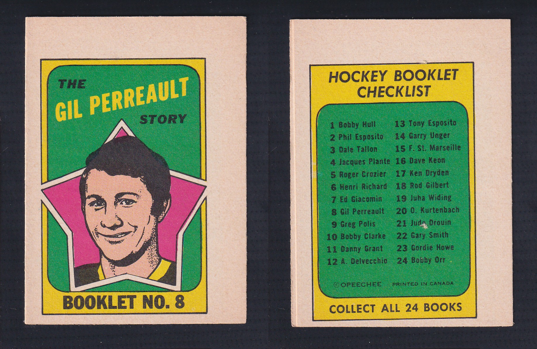 1971-72 O-PEE-CHEE STORY BOOKLET ENGLISH #8 G.PERREAULT photo