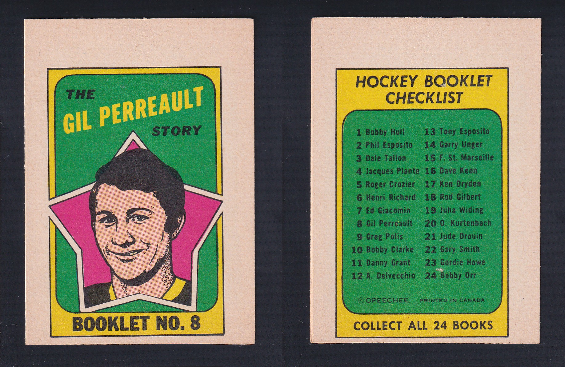 1971-72 O-PEE-CHEE STORY BOOKLET ENGLISH #8 G.PERREAULT photo