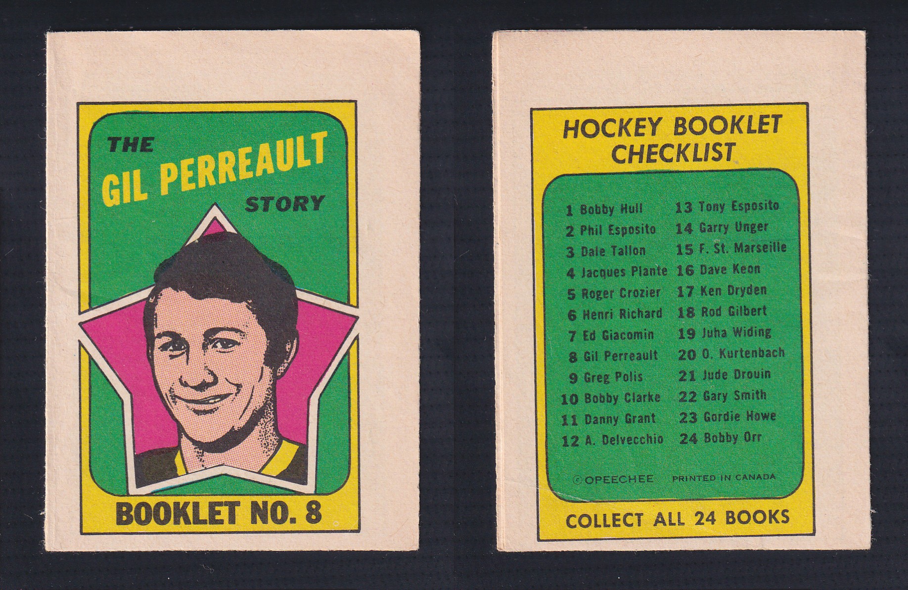 1971-72 O-PEE-CHEE STORY BOOKLET ENGLISH #8 G.PERREAULT photo