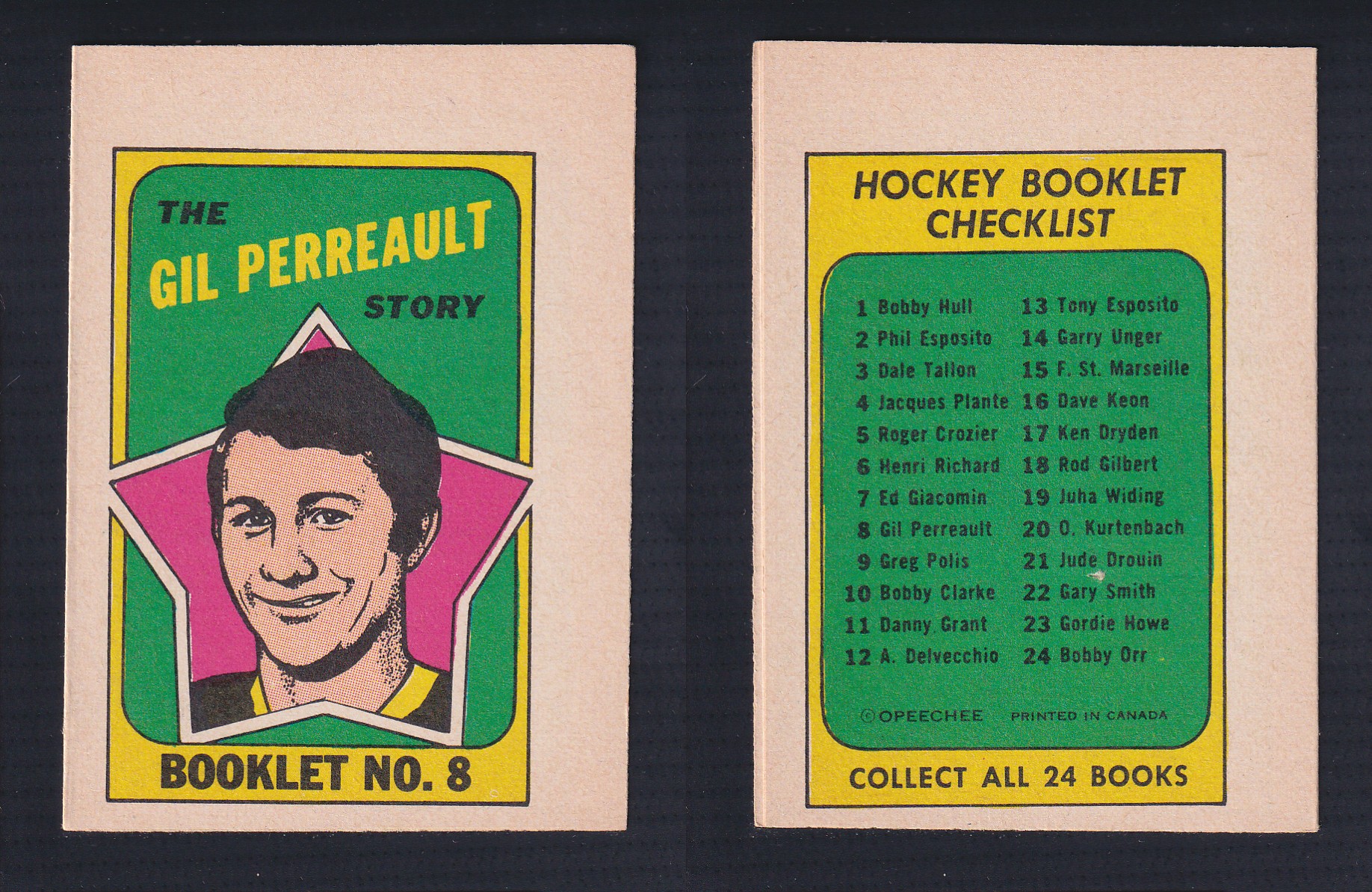 1971-72 O-PEE-CHEE STORY BOOKLET ENGLISH #8 G.PERREAULT photo