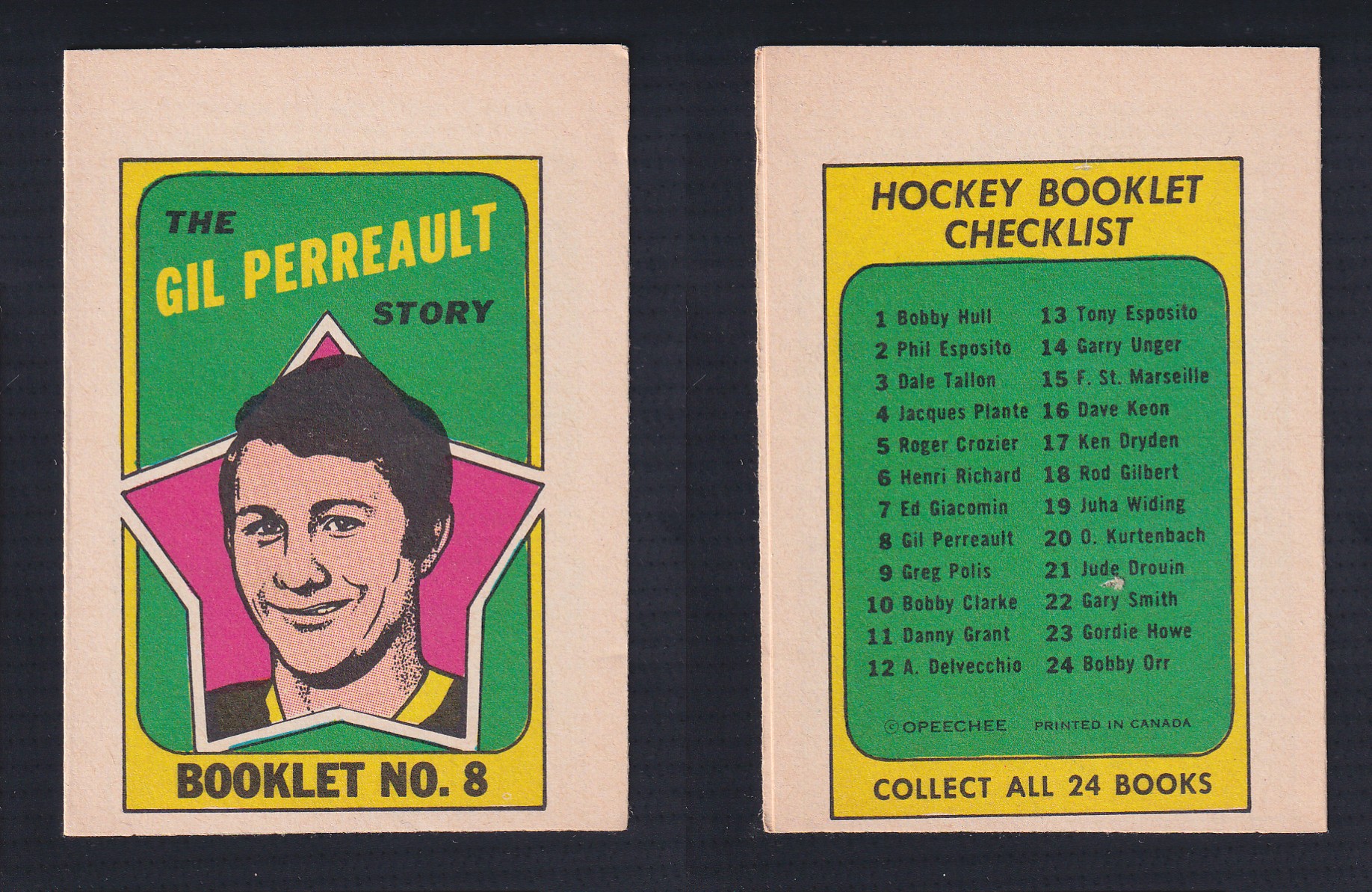 1971-72 O-PEE-CHEE STORY BOOKLET ENGLISH #8 G.PERREAULT photo