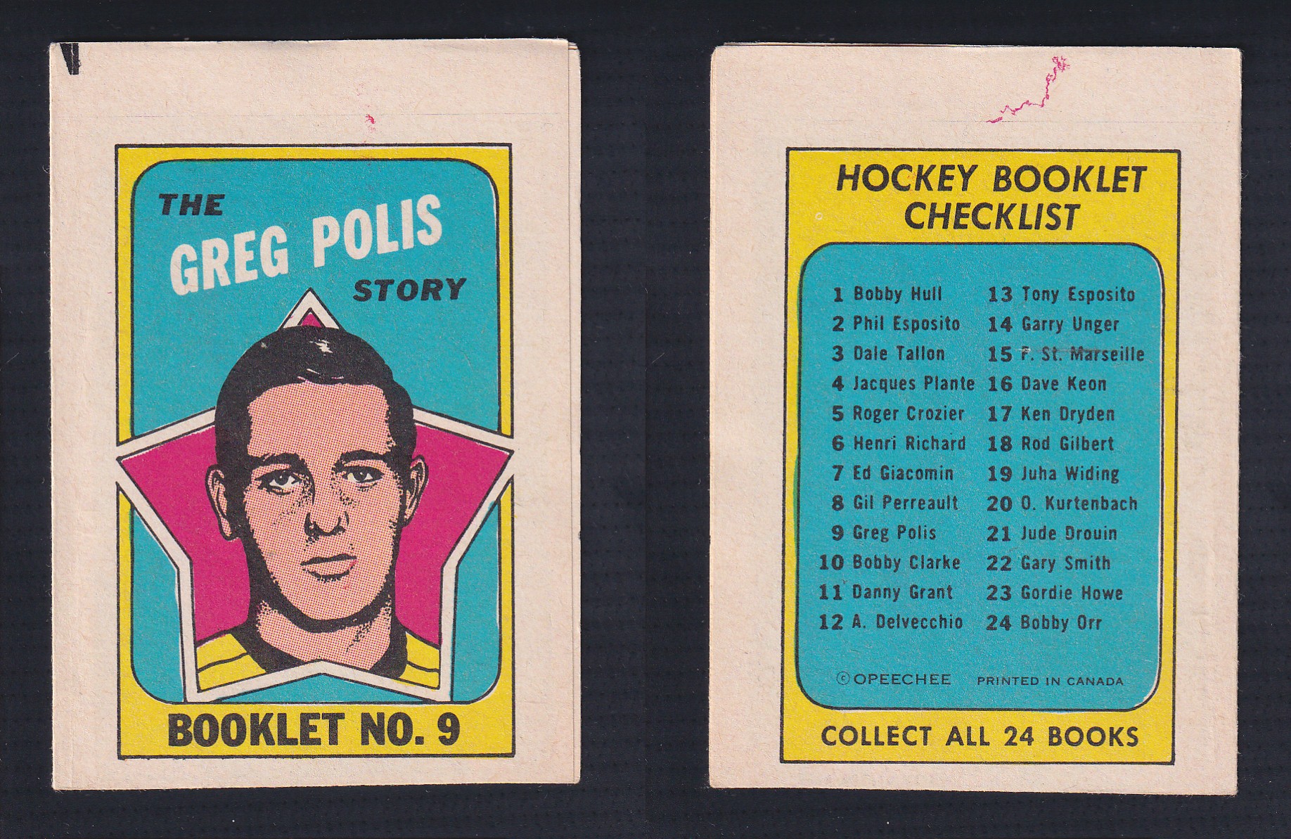 1971-72 O-PEE-CHEE STORY BOOKLET ENGLISH #9 G.POLIS photo