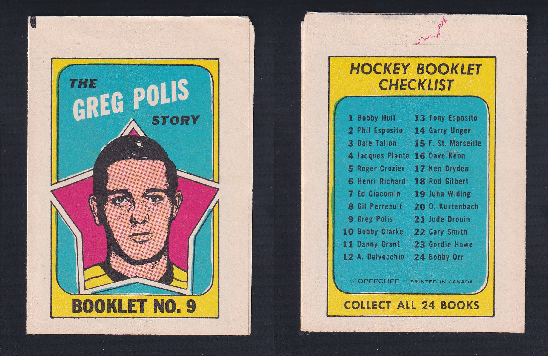 1971-72 O-PEE-CHEE STORY BOOKLET ENGLISH #9 G.POLIS photo