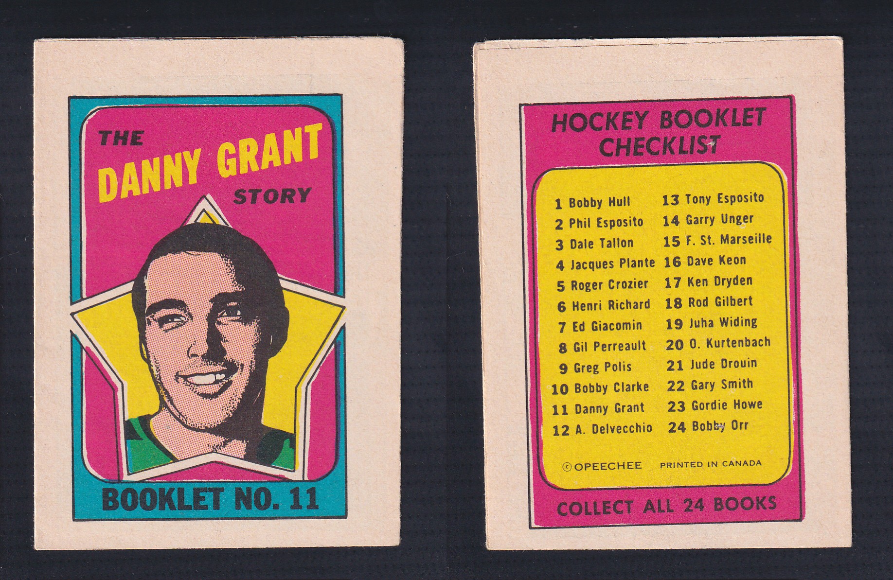 1971-72 O-PEE-CHEE STORY BOOKLET ENGLISH #11 D.GRANT photo