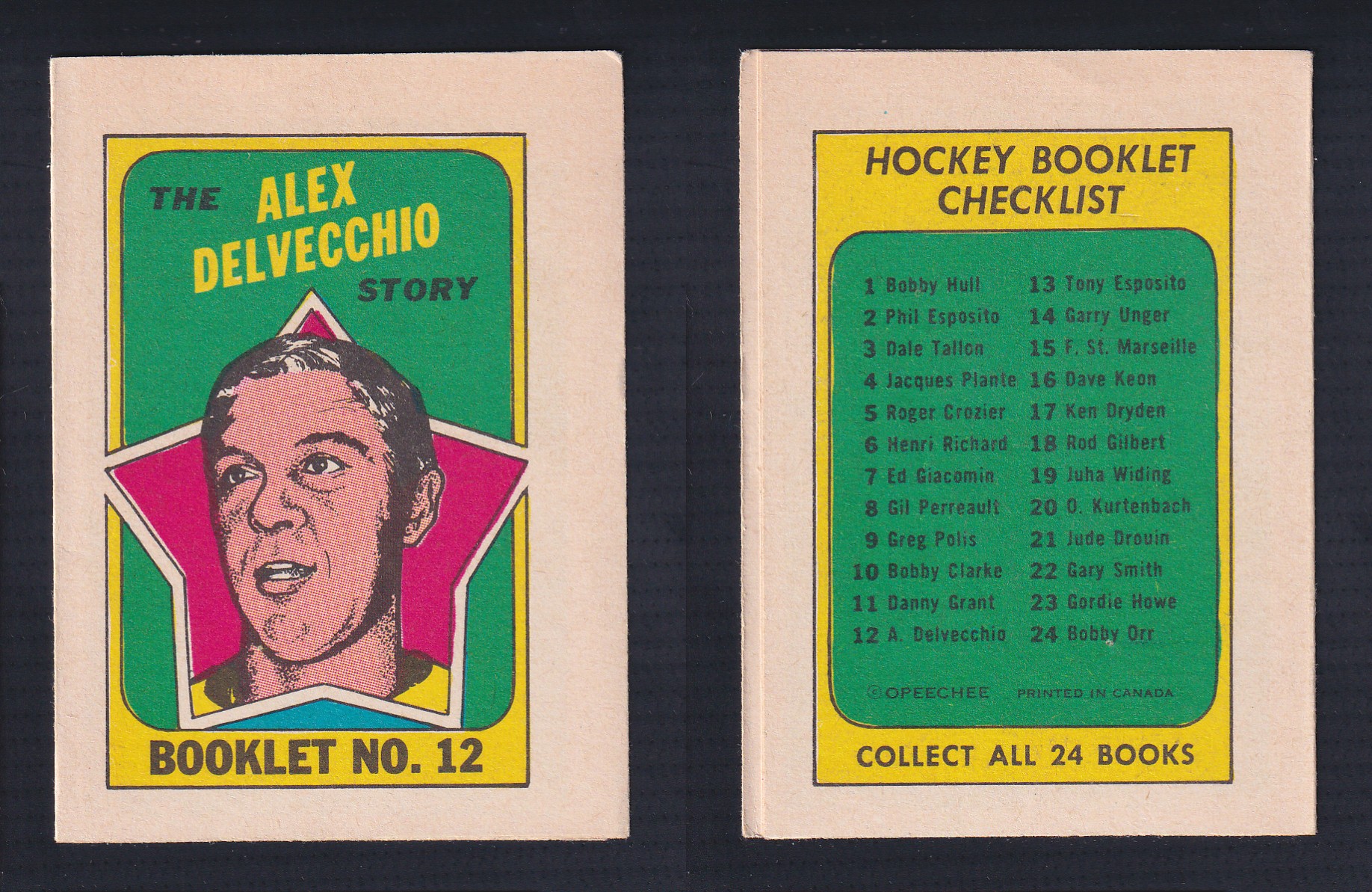 1971-72 O-PEE-CHEE STORY BOOKLET ENGLISH #12 A.DELVECCHIO photo