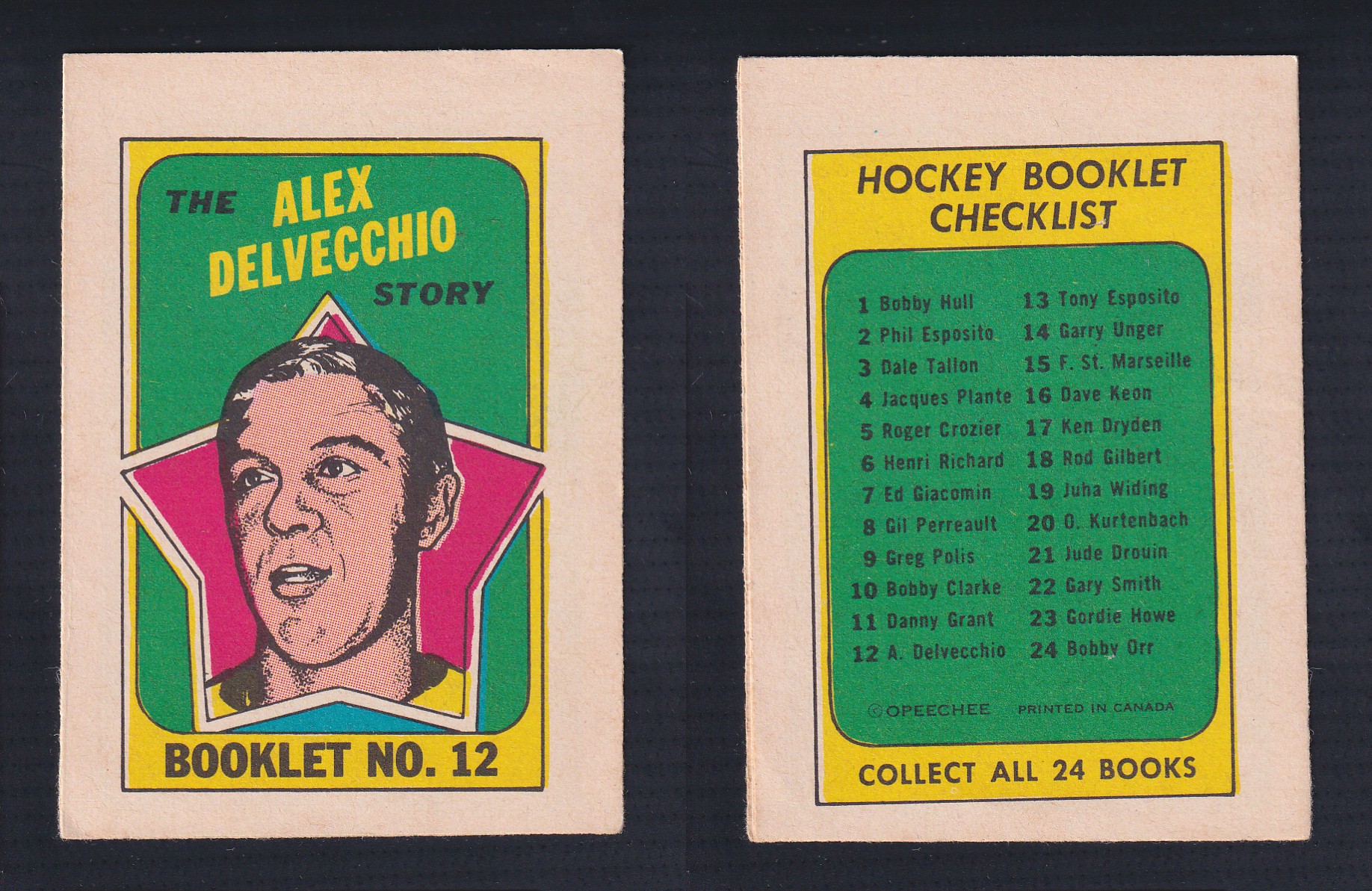 1971-72 O-PEE-CHEE STORY BOOKLET ENGLISH #12 A.DELVECCHIO photo