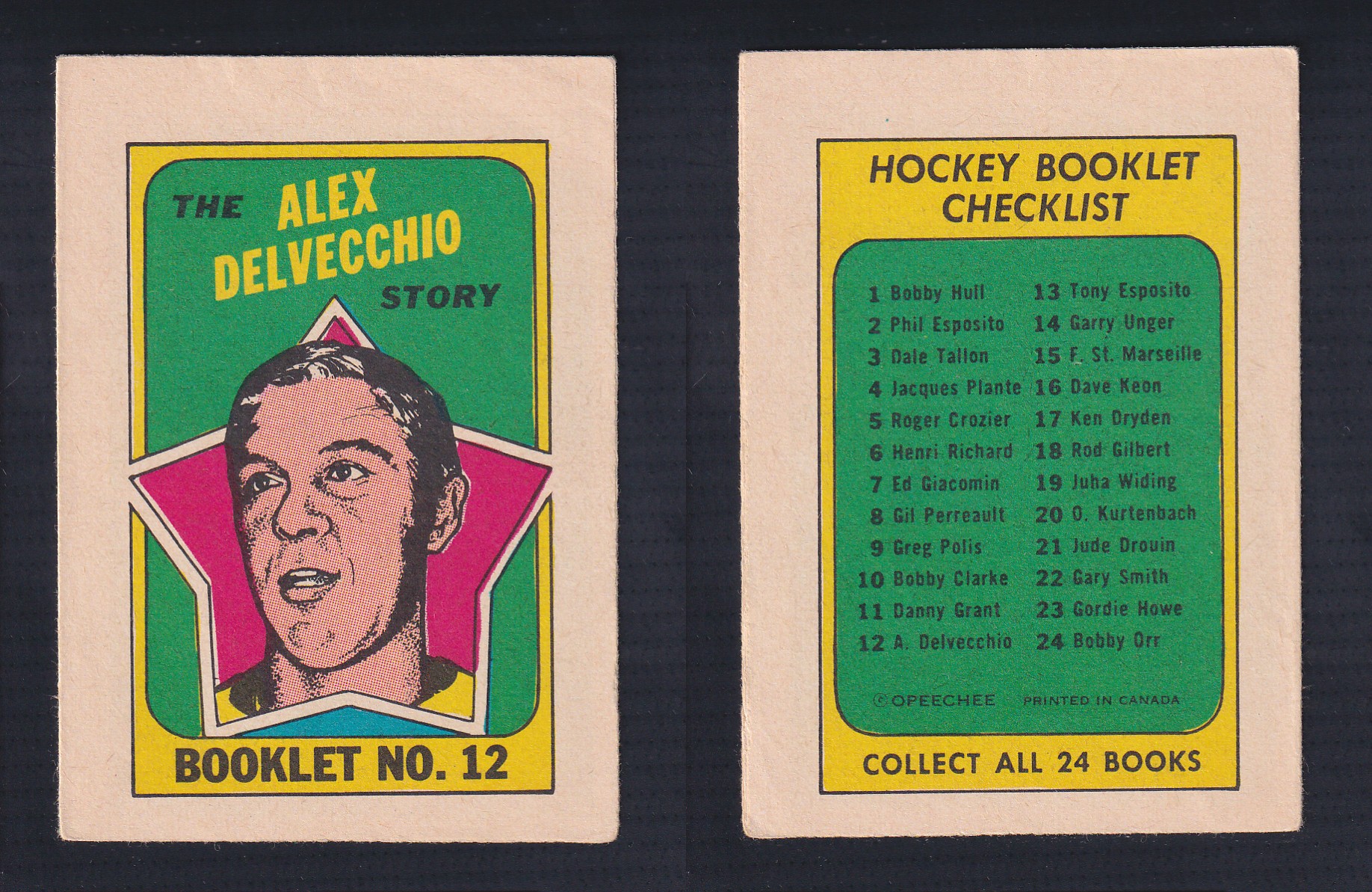 1971-72 O-PEE-CHEE STORY BOOKLET ENGLISH #12 A.DELVECCHIO photo