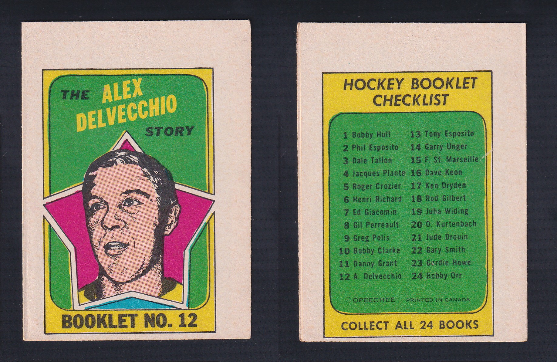 1971-72 O-PEE-CHEE STORY BOOKLET ENGLISH #12 A.DELVECCHIO photo