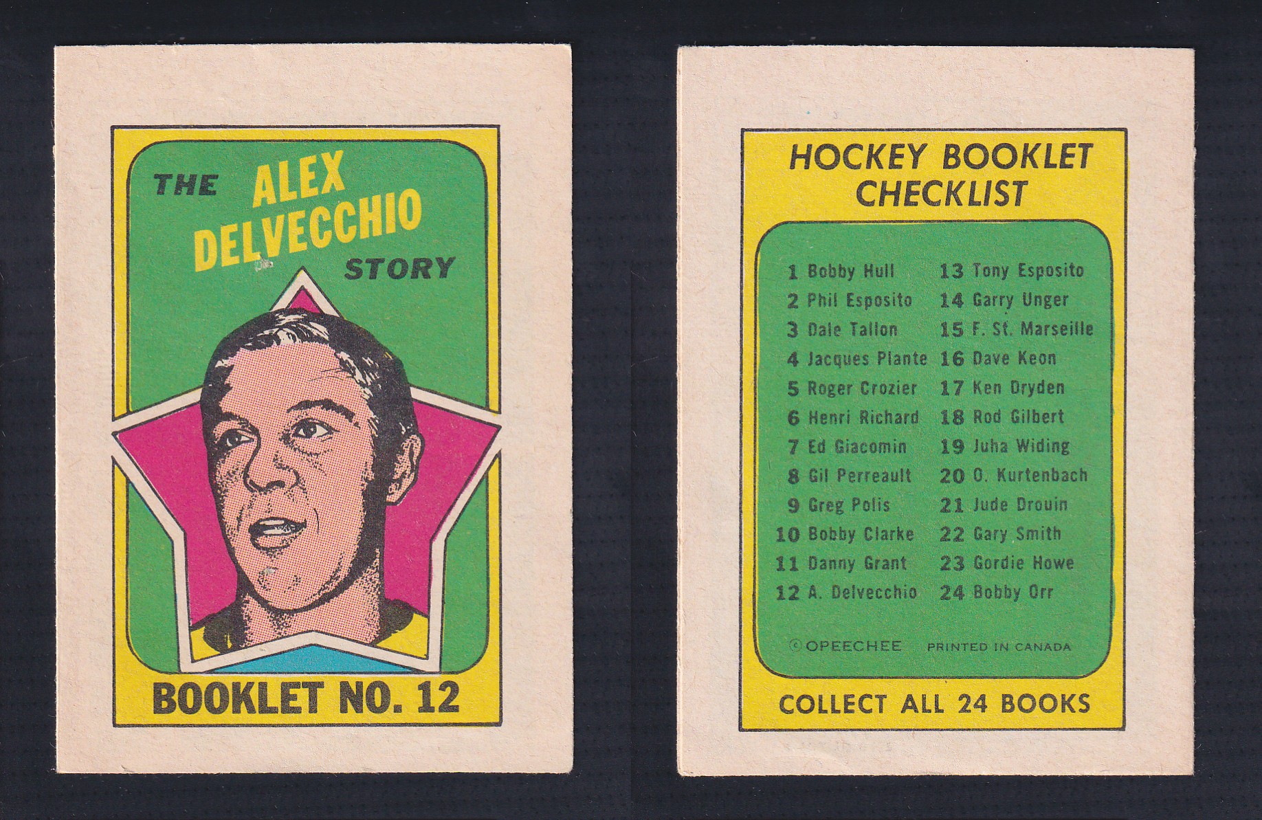 1971-72 O-PEE-CHEE STORY BOOKLET ENGLISH #12 A.DELVECCHIO photo