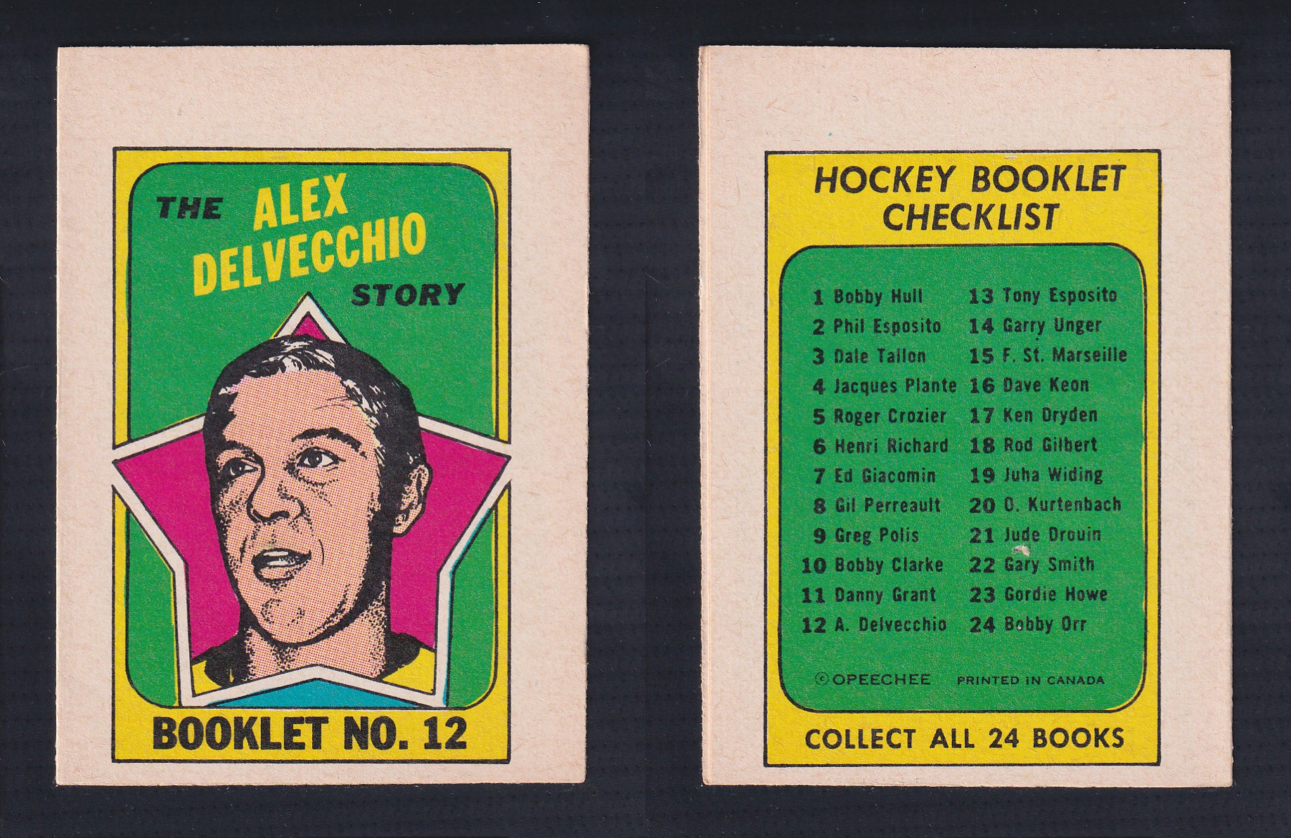 1971-72 O-PEE-CHEE STORY BOOKLET ENGLISH #12 A.DELVECCHIO photo