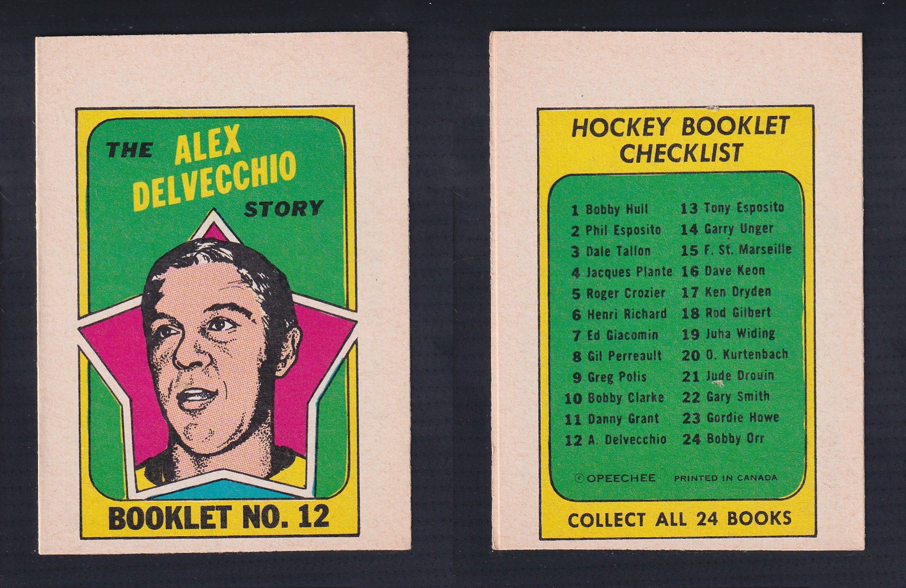 1971-72 O-PEE-CHEE STORY BOOKLET ENGLISH #12 A.DELVECCHIO photo