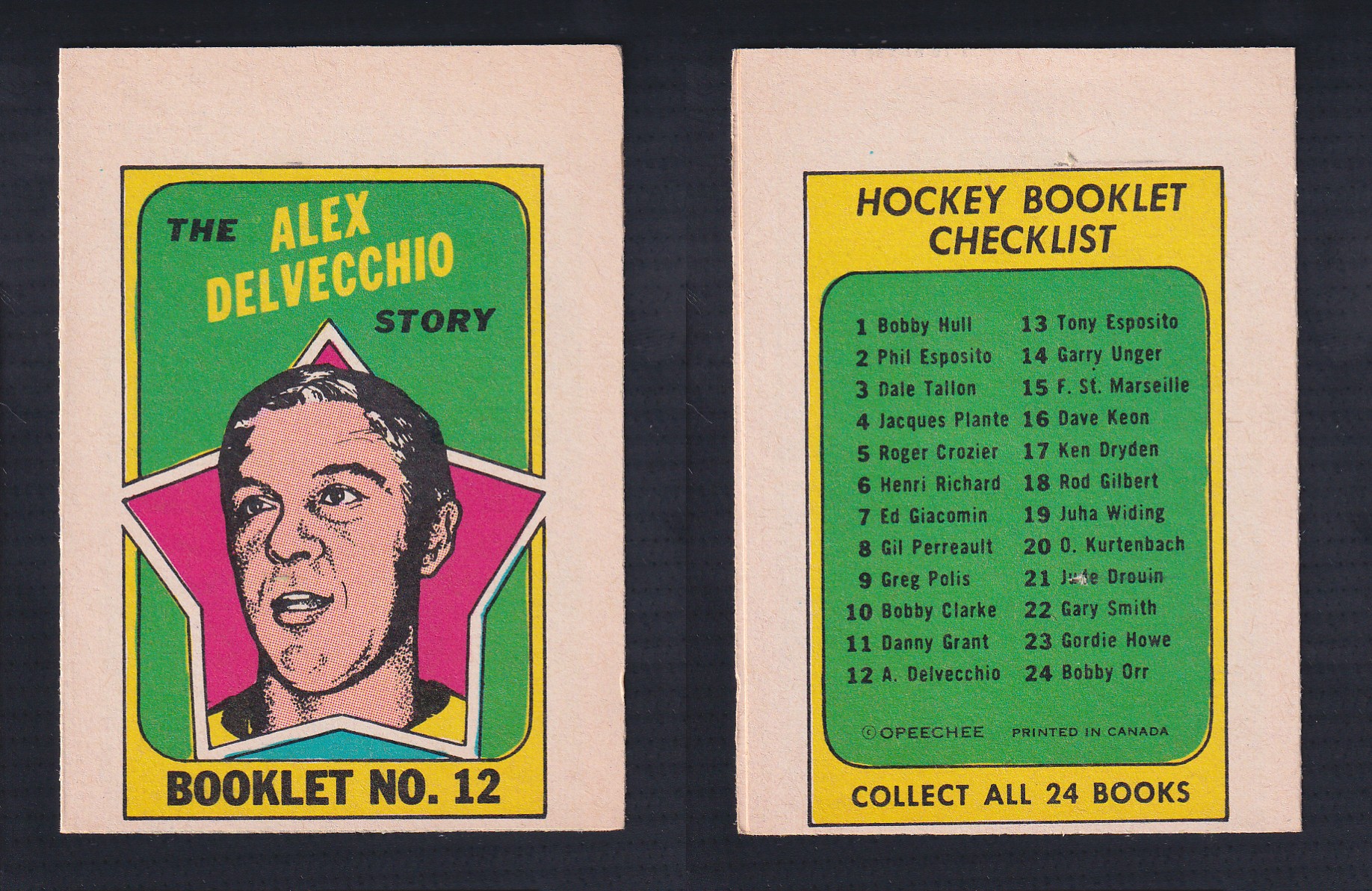 1971-72 O-PEE-CHEE STORY BOOKLET ENGLISH #12 A.DELVECCHIO photo