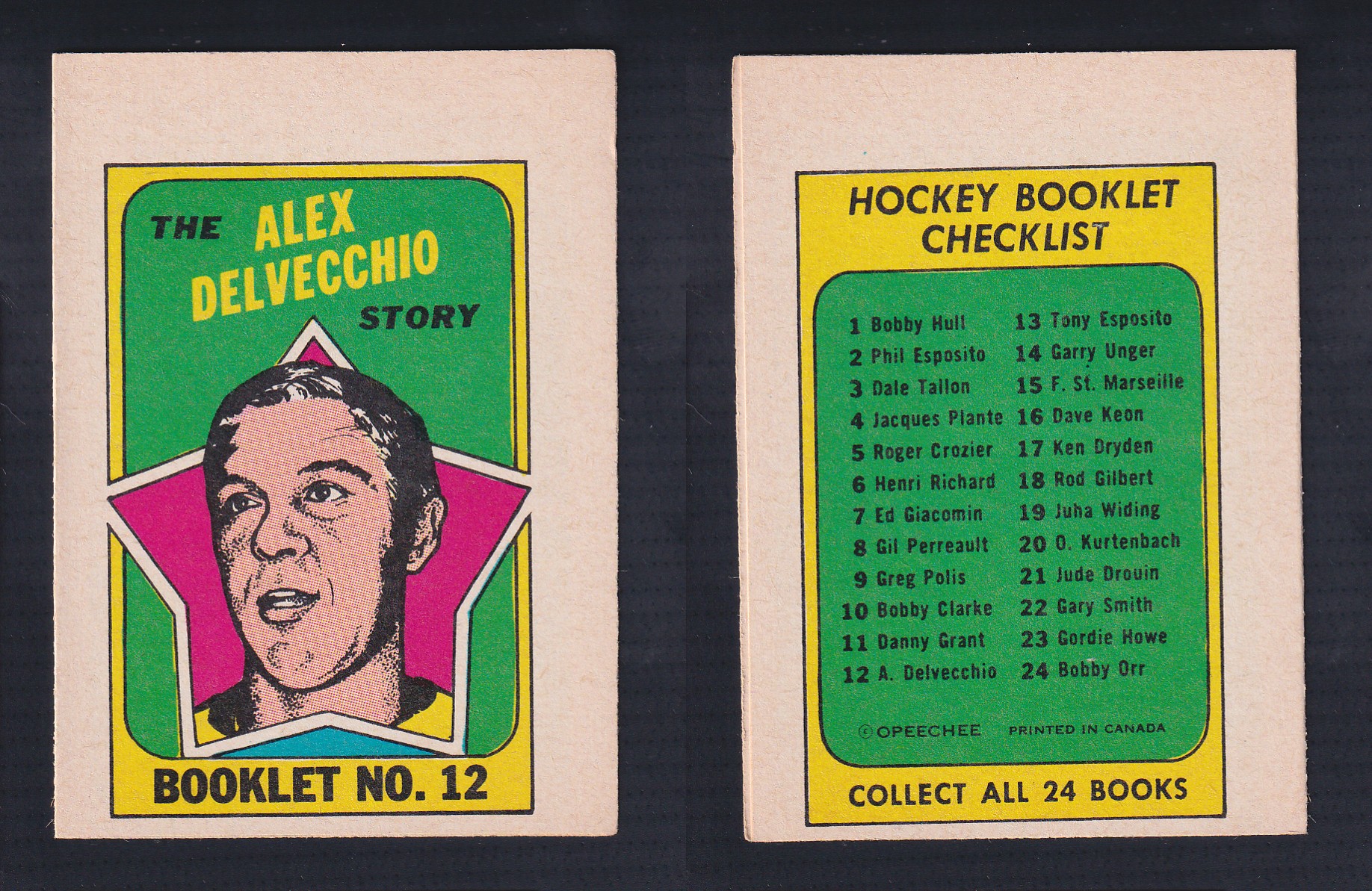 1971-72 O-PEE-CHEE STORY BOOKLET ENGLISH #12 A.DELVECCHIO photo