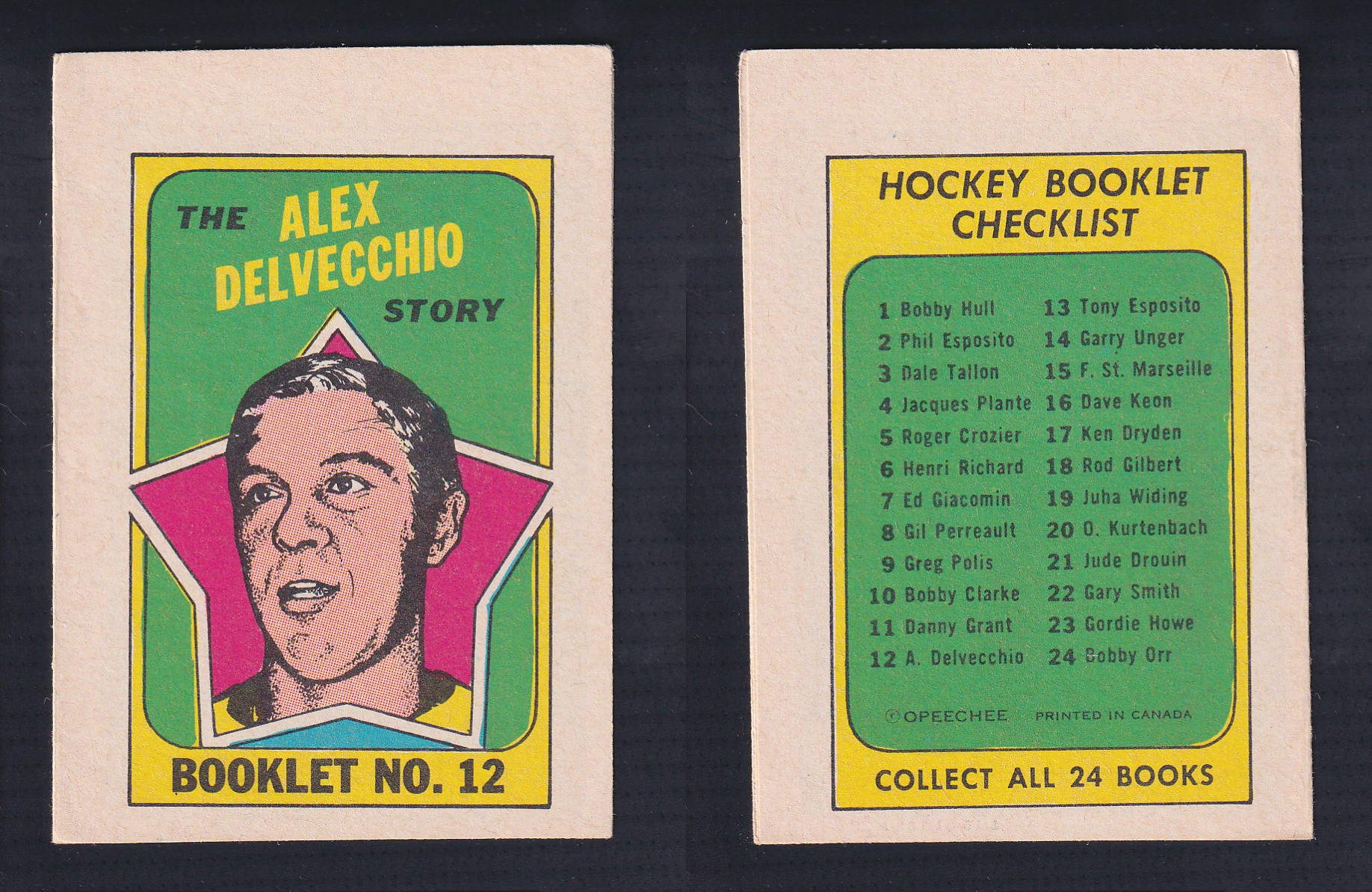 1971-72 O-PEE-CHEE STORY BOOKLET ENGLISH #12 A.DELVECCHIO photo