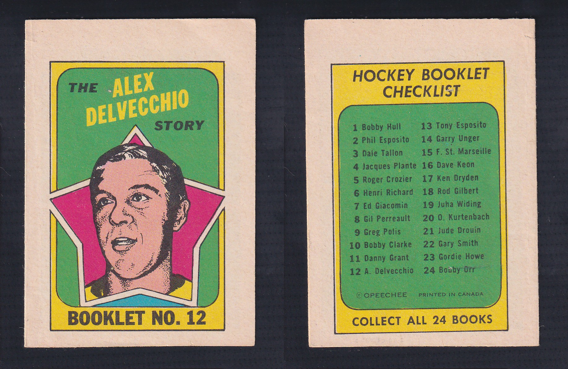 1971-72 O-PEE-CHEE STORY BOOKLET ENGLISH #12 A.DELVECCHIO photo