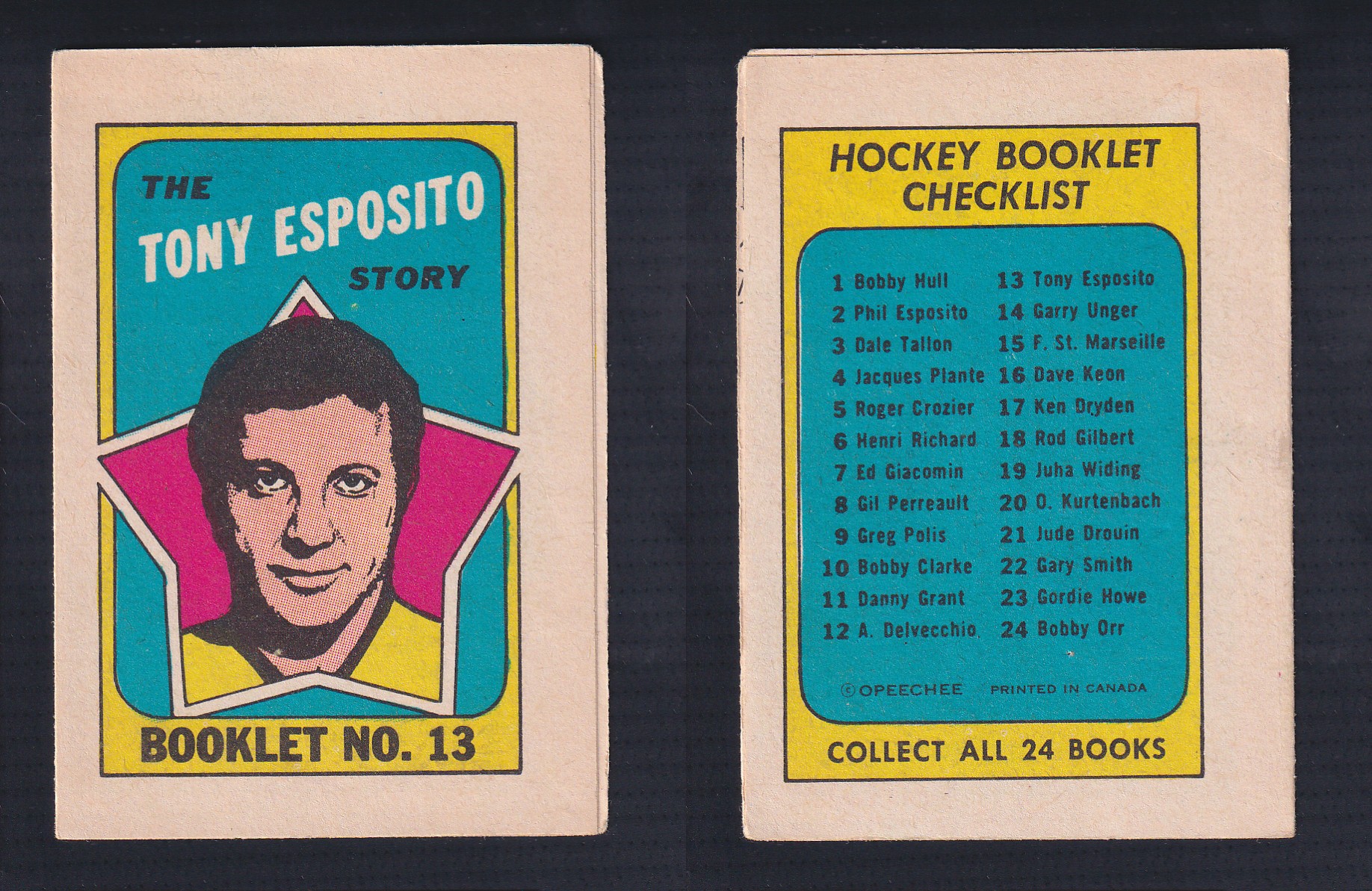 1971-72 O-PEE-CHEE STORY BOOKLET ENGLISH #13 T.ESPOSITO photo