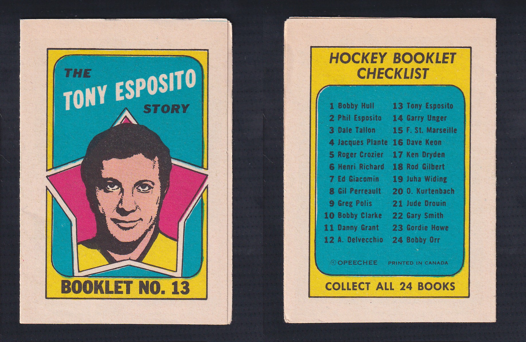 1971-72 O-PEE-CHEE STORY BOOKLET ENGLISH #13 T.ESPOSITO photo