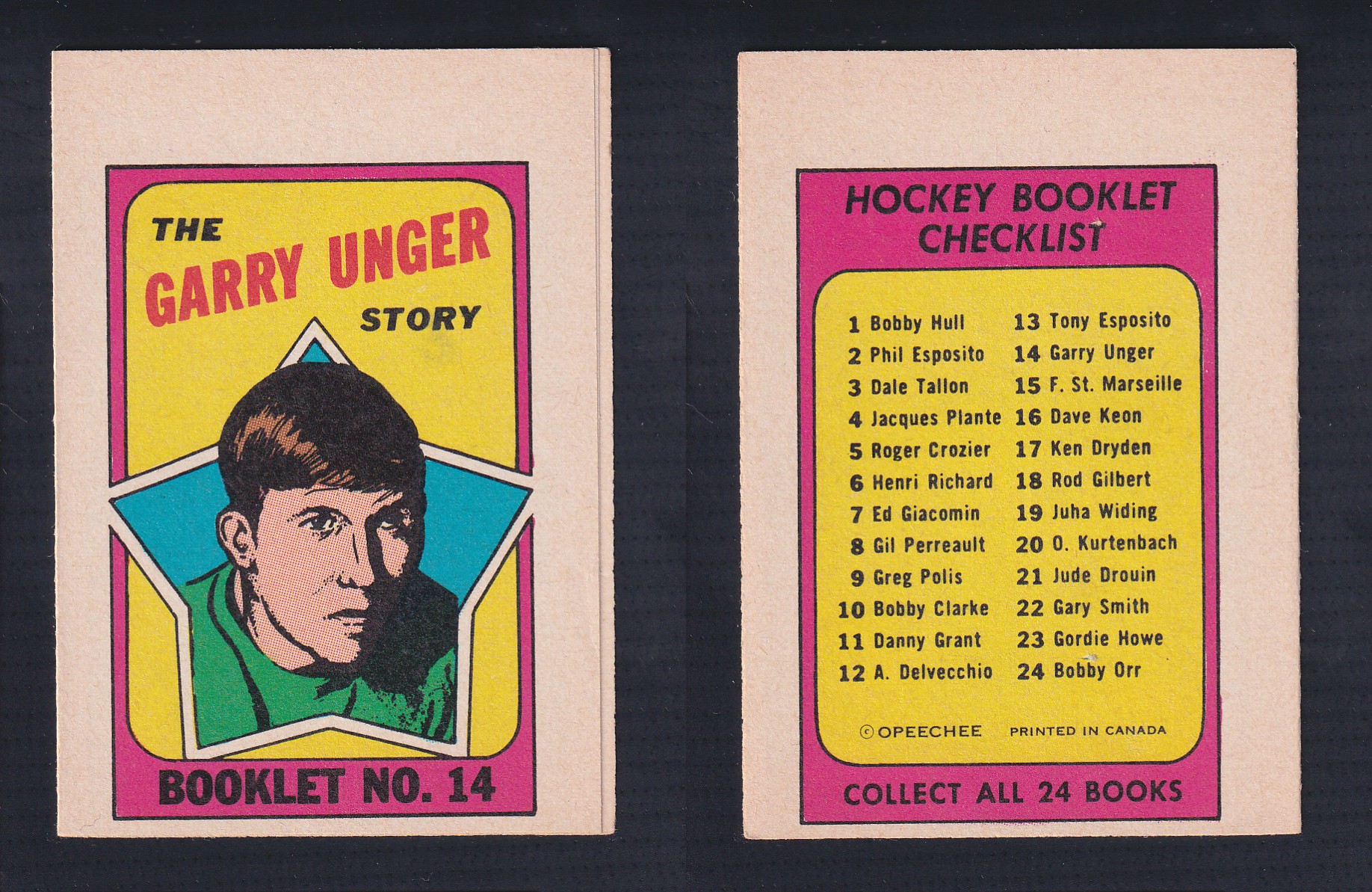 1971-72 O-PEE-CHEE STORY BOOKLET ENGLISH #14 G.UNGER photo