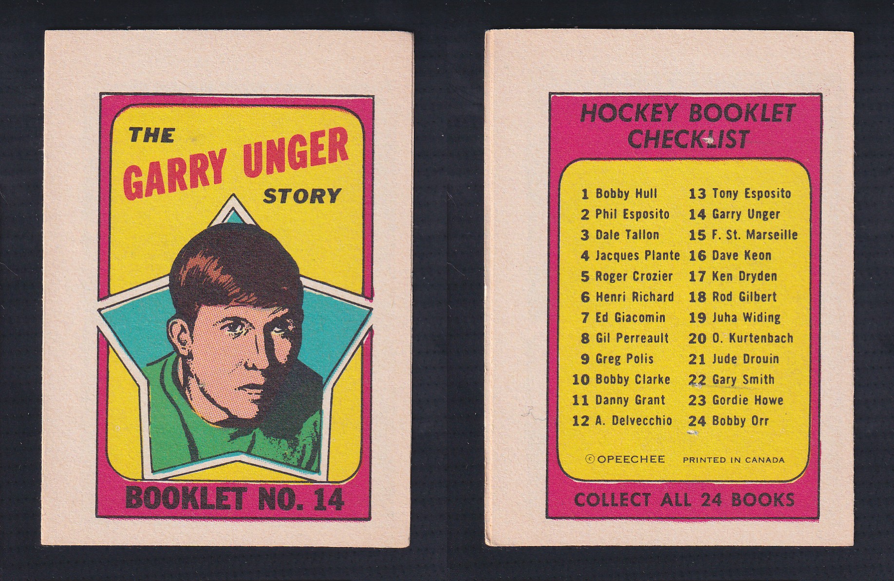 1971-72 O-PEE-CHEE STORY BOOKLET ENGLISH #14 G.UNGER photo