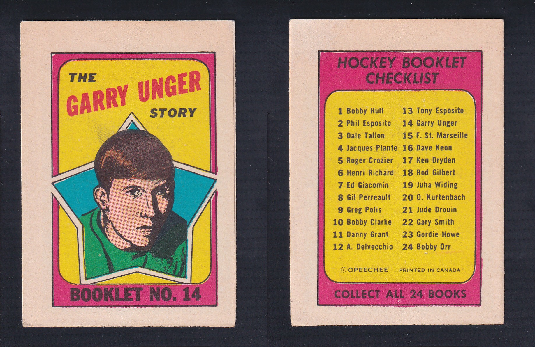 1971-72 O-PEE-CHEE STORY BOOKLET ENGLISH #14 G.UNGER photo