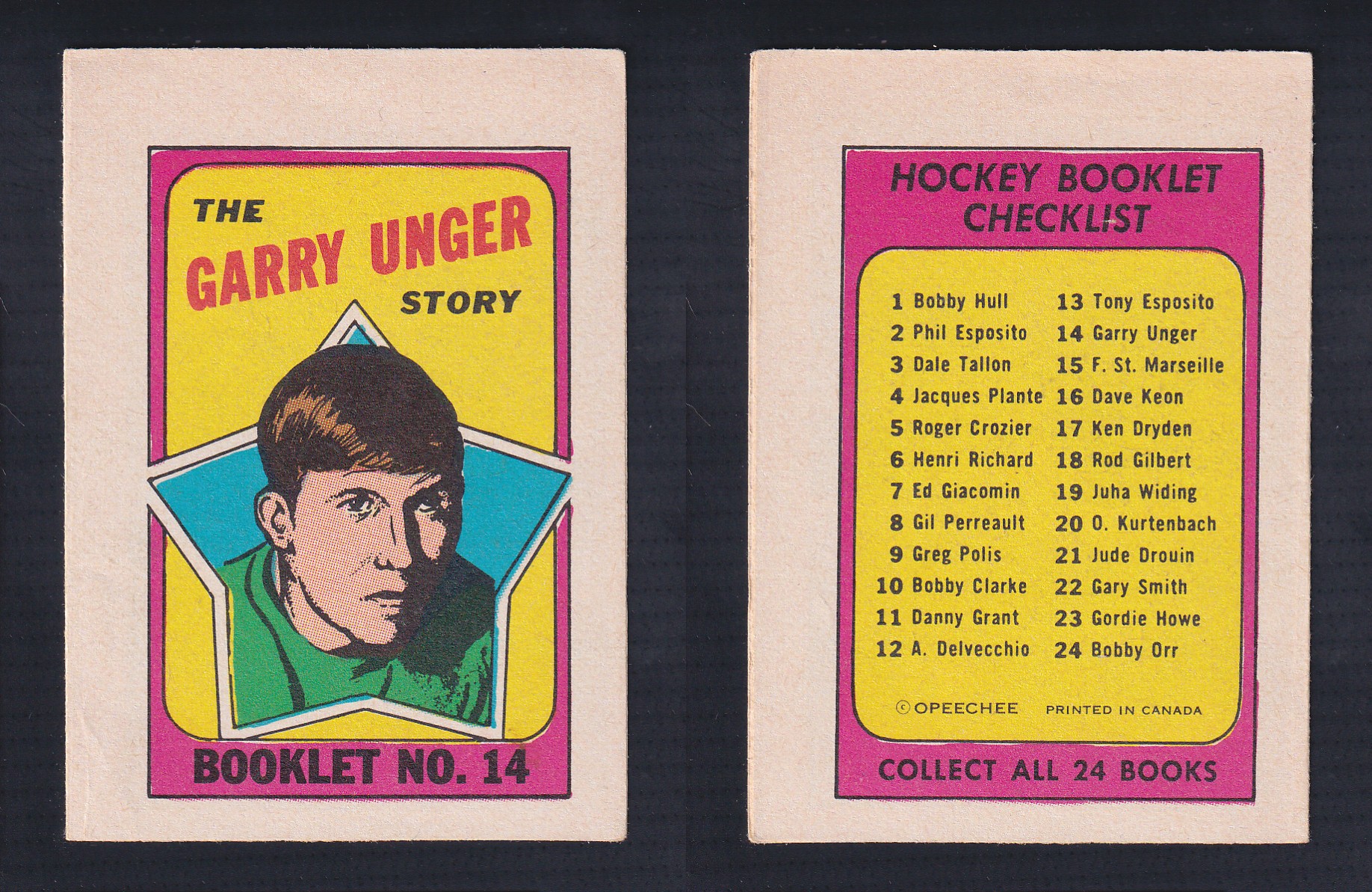 1971-72 O-PEE-CHEE STORY BOOKLET ENGLISH #14 G.UNGER photo