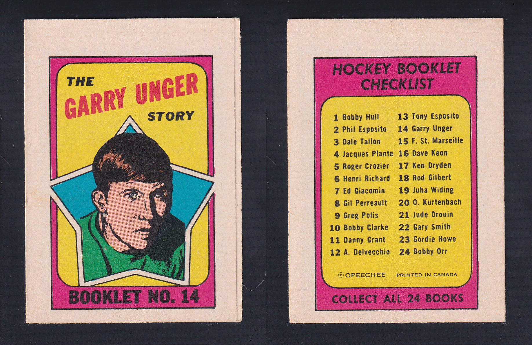 1971-72 O-PEE-CHEE STORY BOOKLET ENGLISH #14 G.UNGER photo