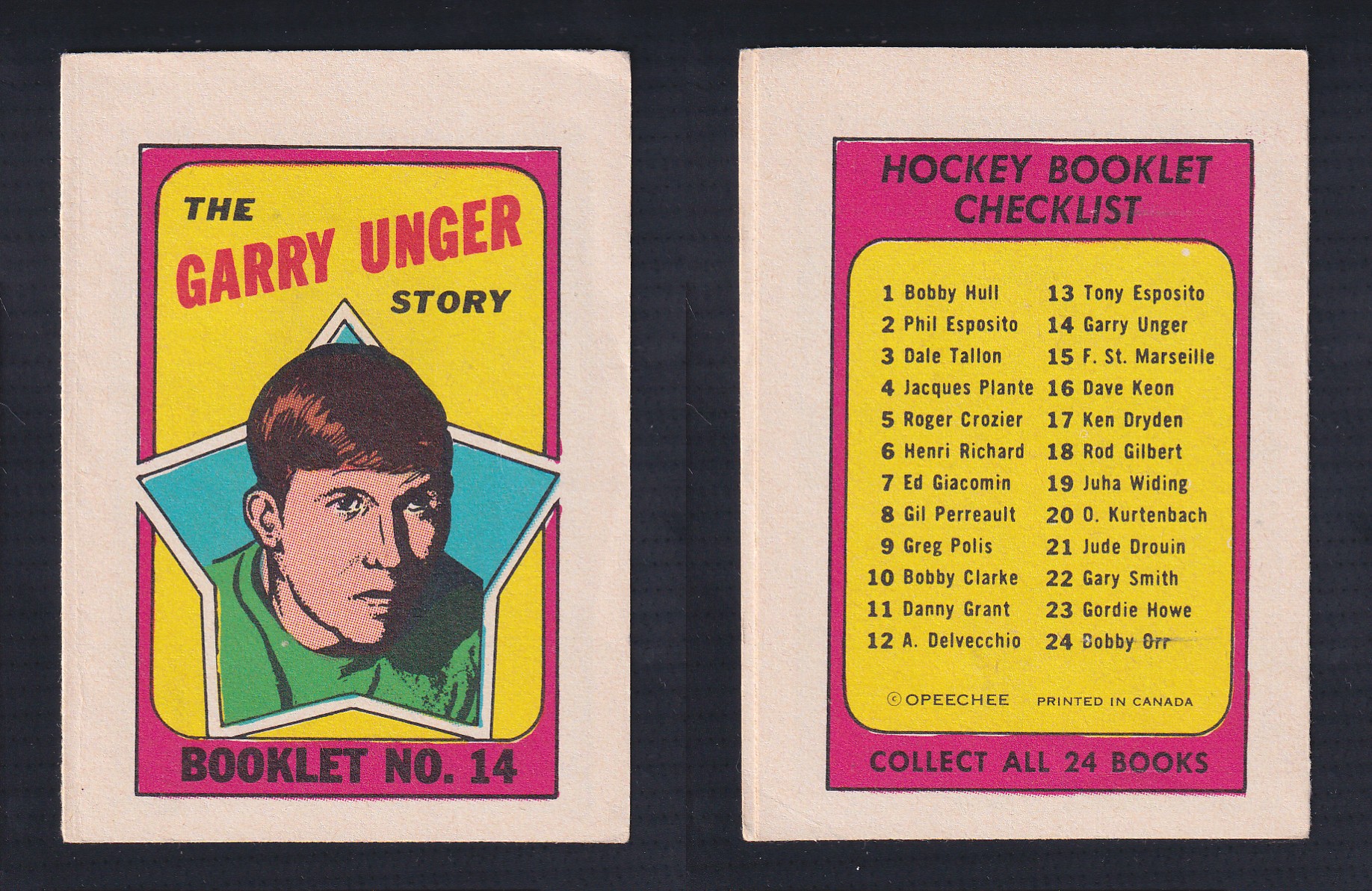 1971-72 O-PEE-CHEE STORY BOOKLET ENGLISH #14 G.UNGER photo