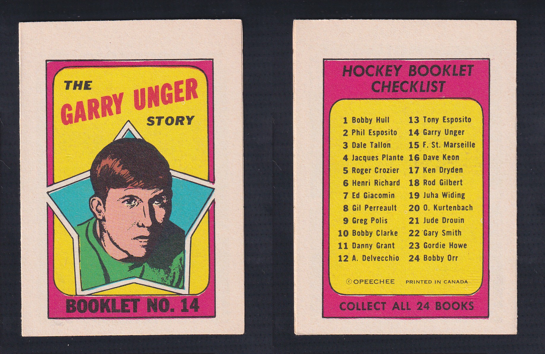 1971-72 O-PEE-CHEE STORY BOOKLET ENGLISH #14 G.UNGER photo