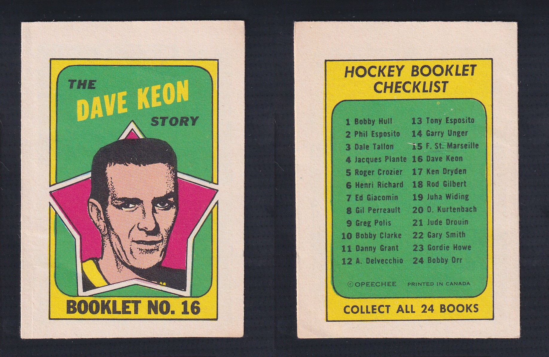 1971-72 O-PEE-CHEE STORY BOOKLET ENGLISH #16 D.KEON photo