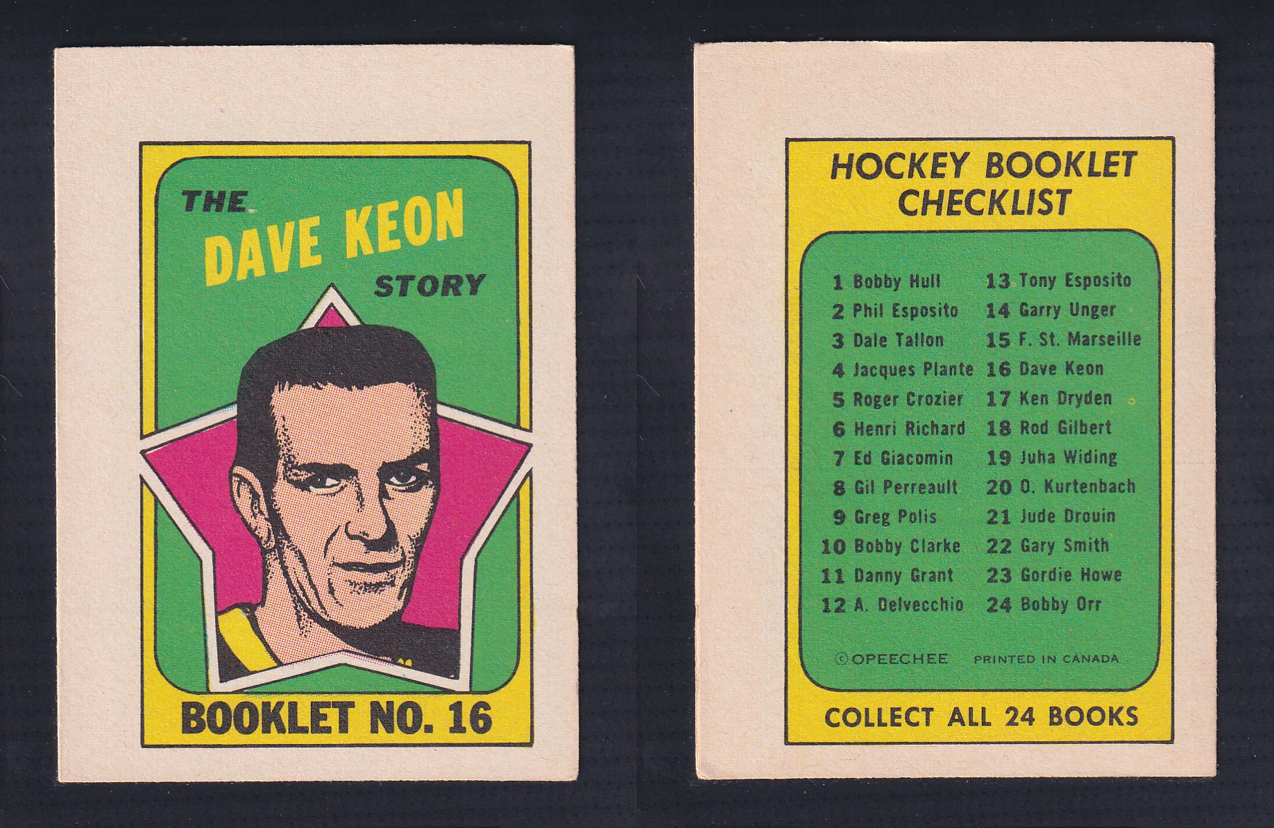 1971-72 O-PEE-CHEE STORY BOOKLET ENGLISH #16 D.KEON photo