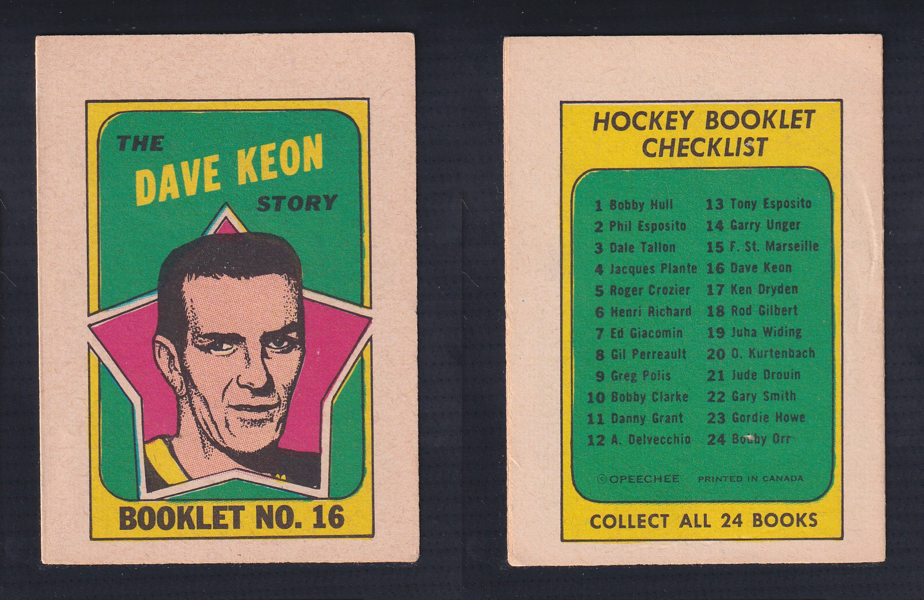 1971-72 O-PEE-CHEE STORY BOOKLET ENGLISH #16 D.KEON photo