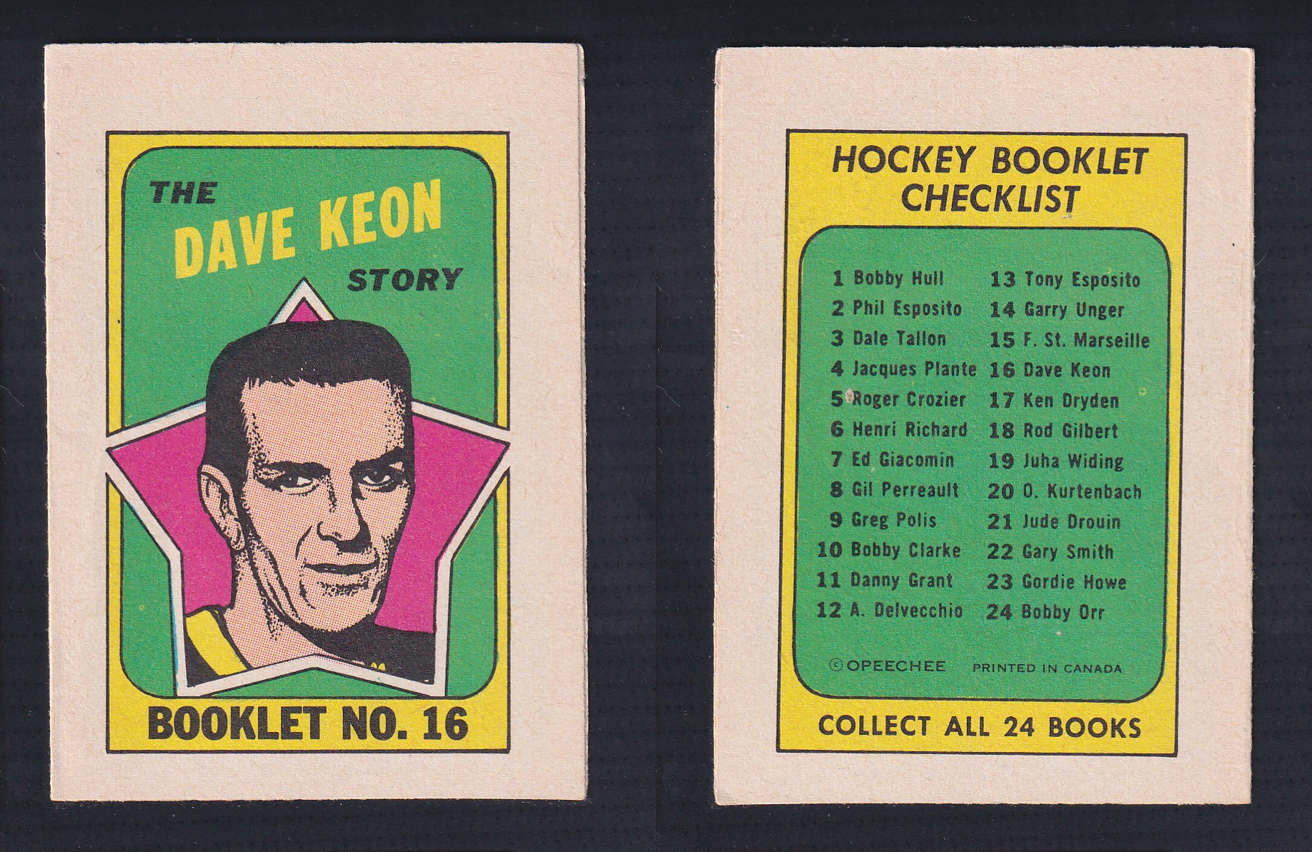 1971-72 O-PEE-CHEE STORY BOOKLET ENGLISH #16 D.KEON photo